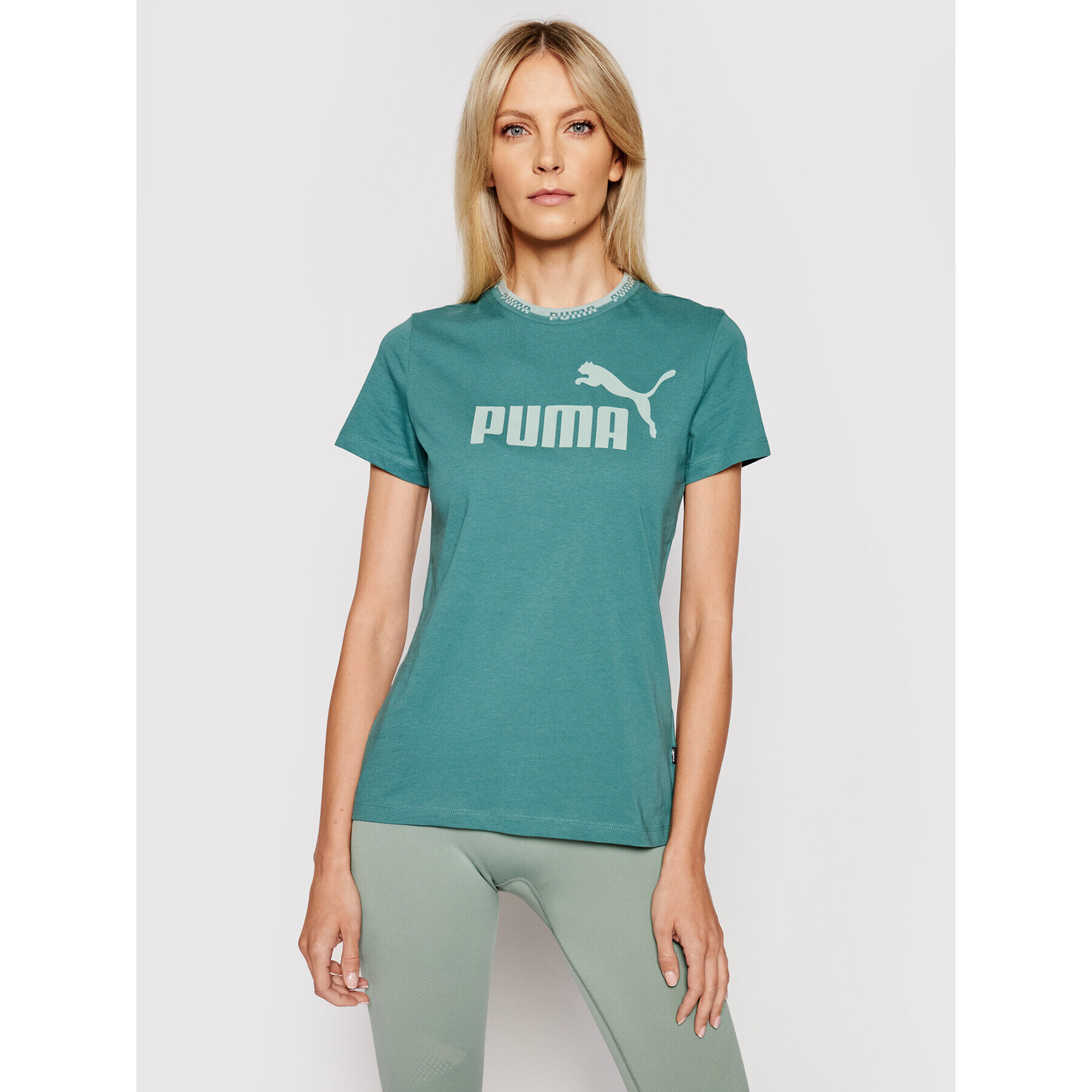 Puma Тишърт Amplified Graphic 585902 Зелен Regular Fit - Pepit.bg