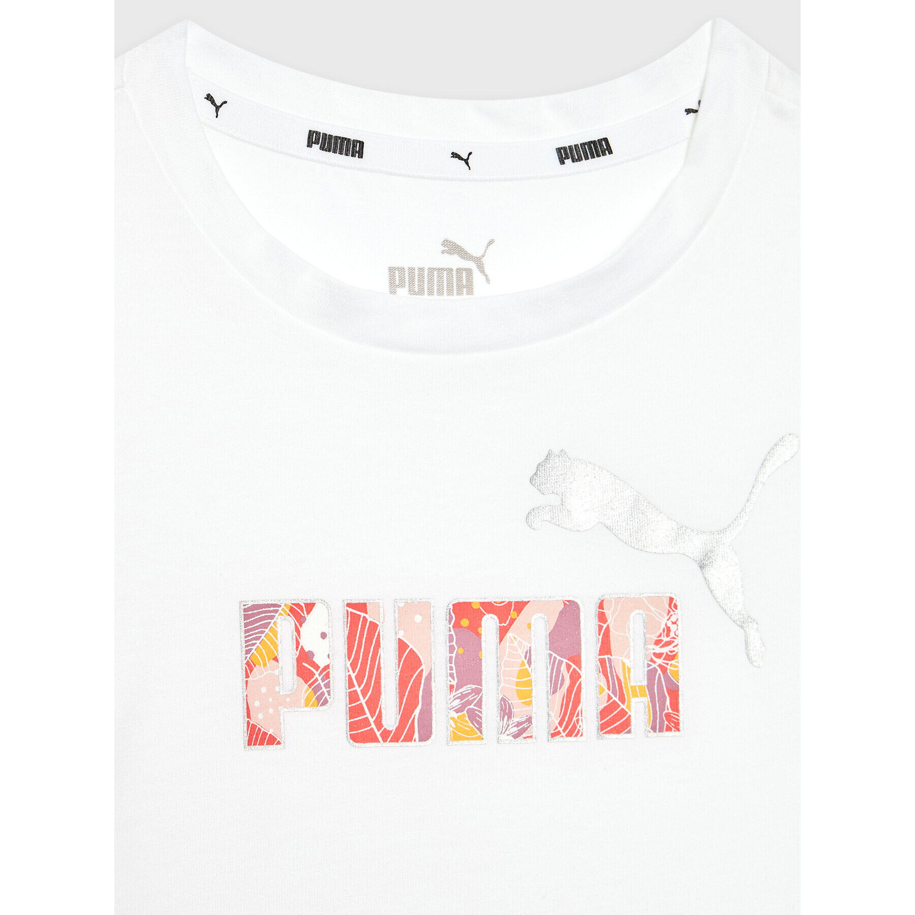 Puma Тишърт Bloom Logo 670311 Бял Regular Fit - Pepit.bg