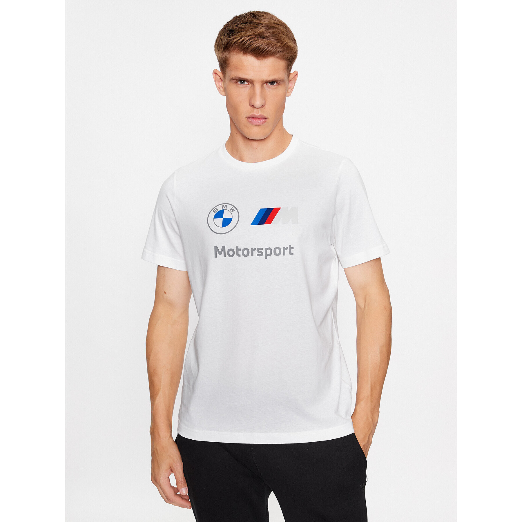 Puma Тишърт Bmw Mms Ess Logo 621314 Бял Regular Fit - Pepit.bg