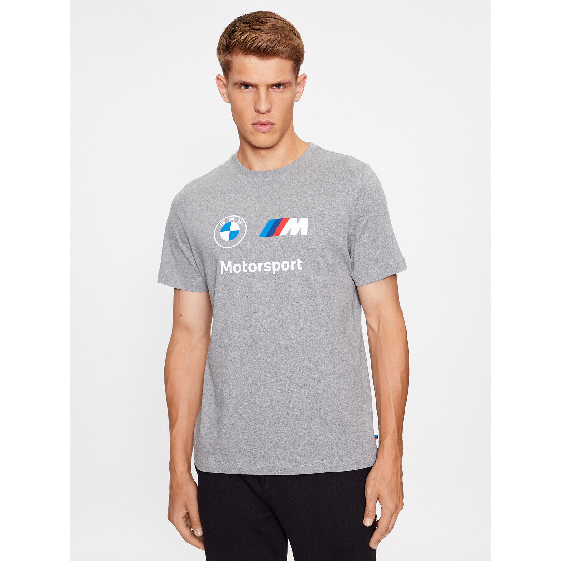Puma Тишърт Bmw Mms Ess Logo 621314 Сив Regular Fit - Pepit.bg