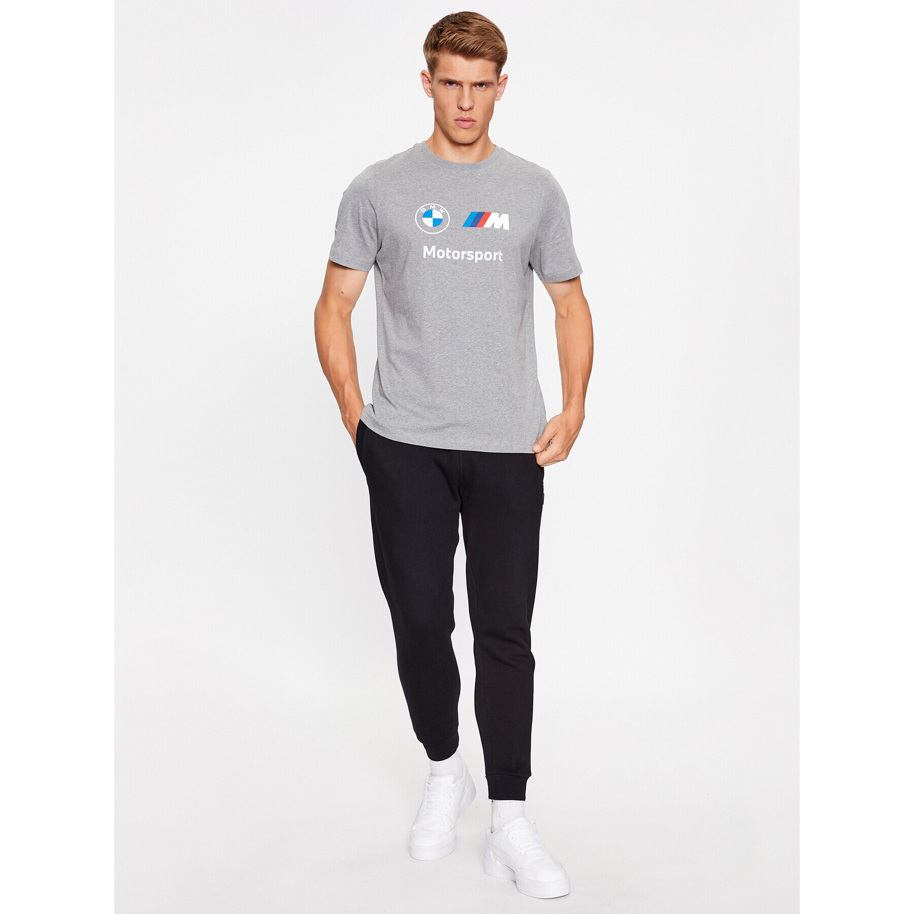 Puma Тишърт Bmw Mms Ess Logo 621314 Сив Regular Fit - Pepit.bg