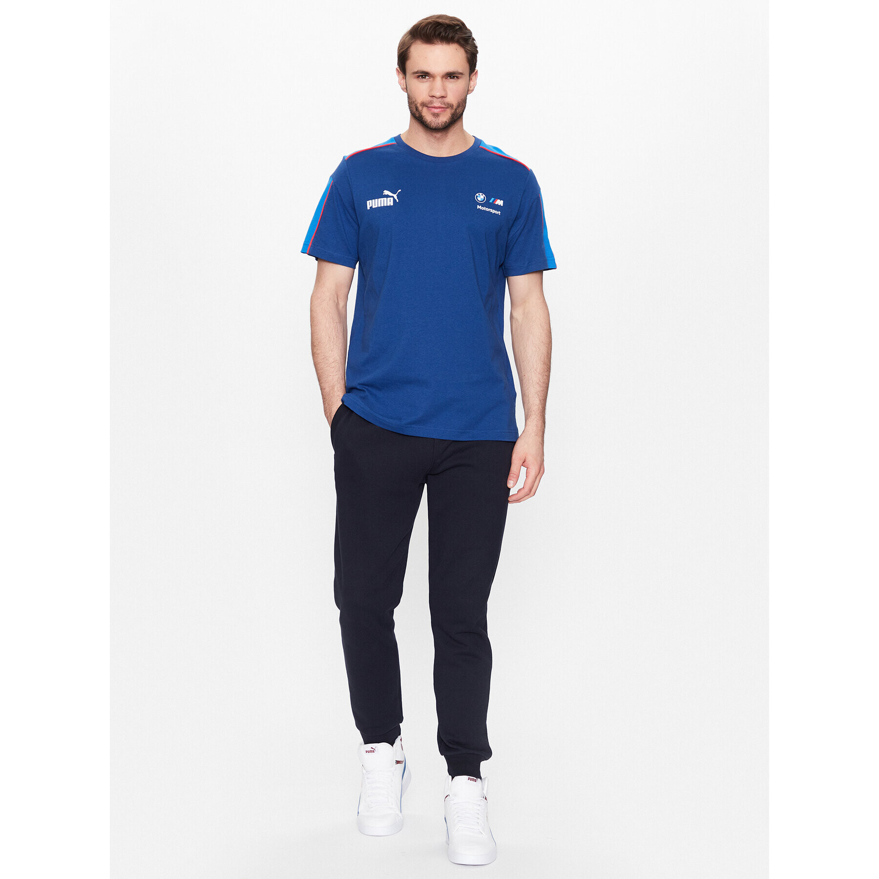 Puma Тишърт Bmw Mms Mt7 538119 Тъмносин Regular Fit - Pepit.bg
