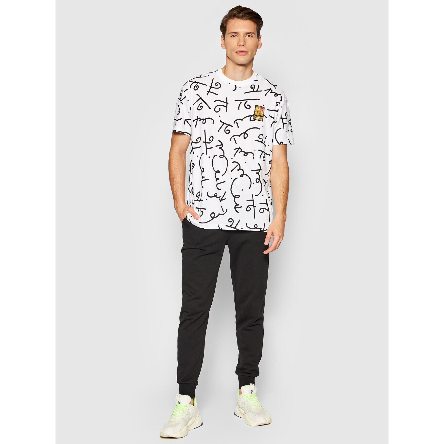 Puma Тишърт BRITTO Aop 532235 Бял Relaxed Fit - Pepit.bg