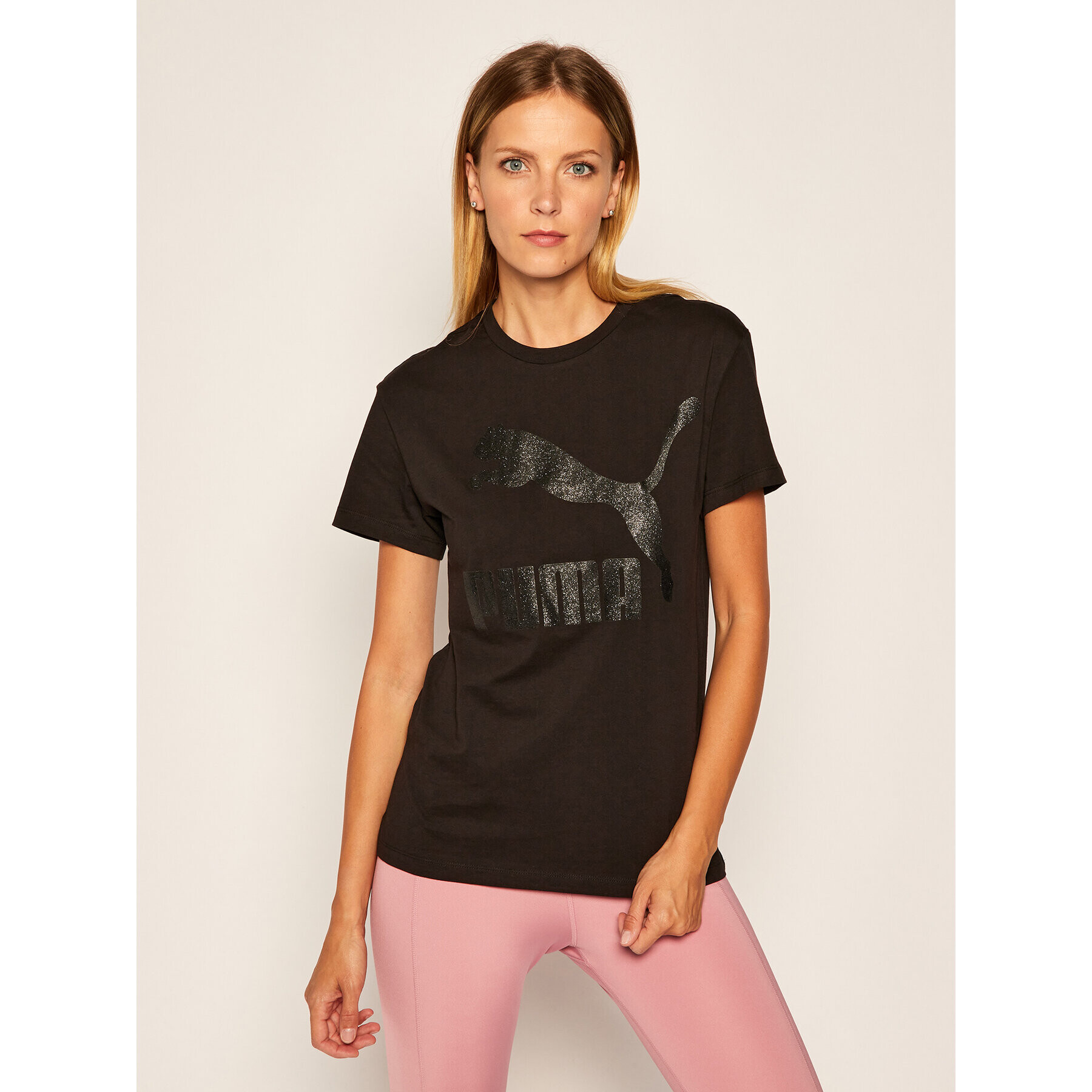 Puma Тишърт Classic Logo Tee 597618 Черен Regular Fit - Pepit.bg