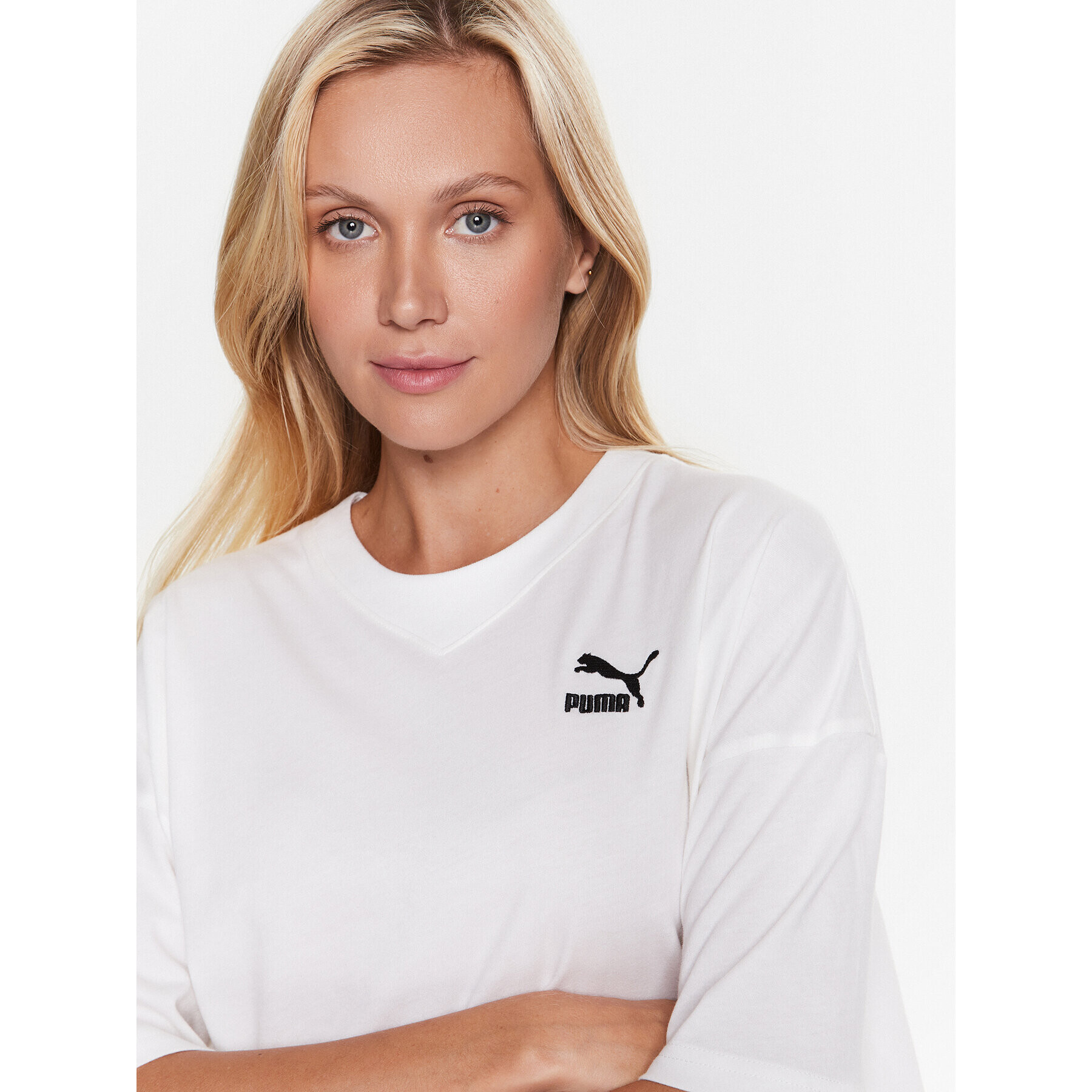 Puma Тишърт Classics 538052 Бял Oversize - Pepit.bg