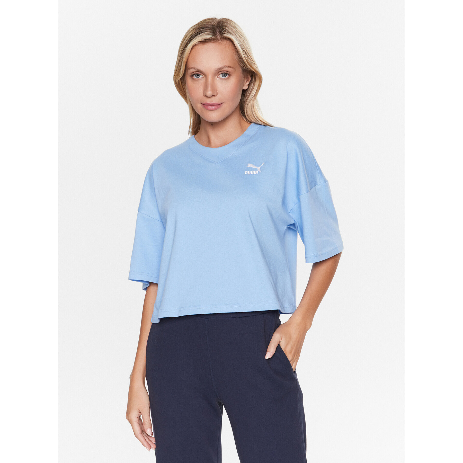 Puma Тишърт Classics 538052 Син Oversize - Pepit.bg