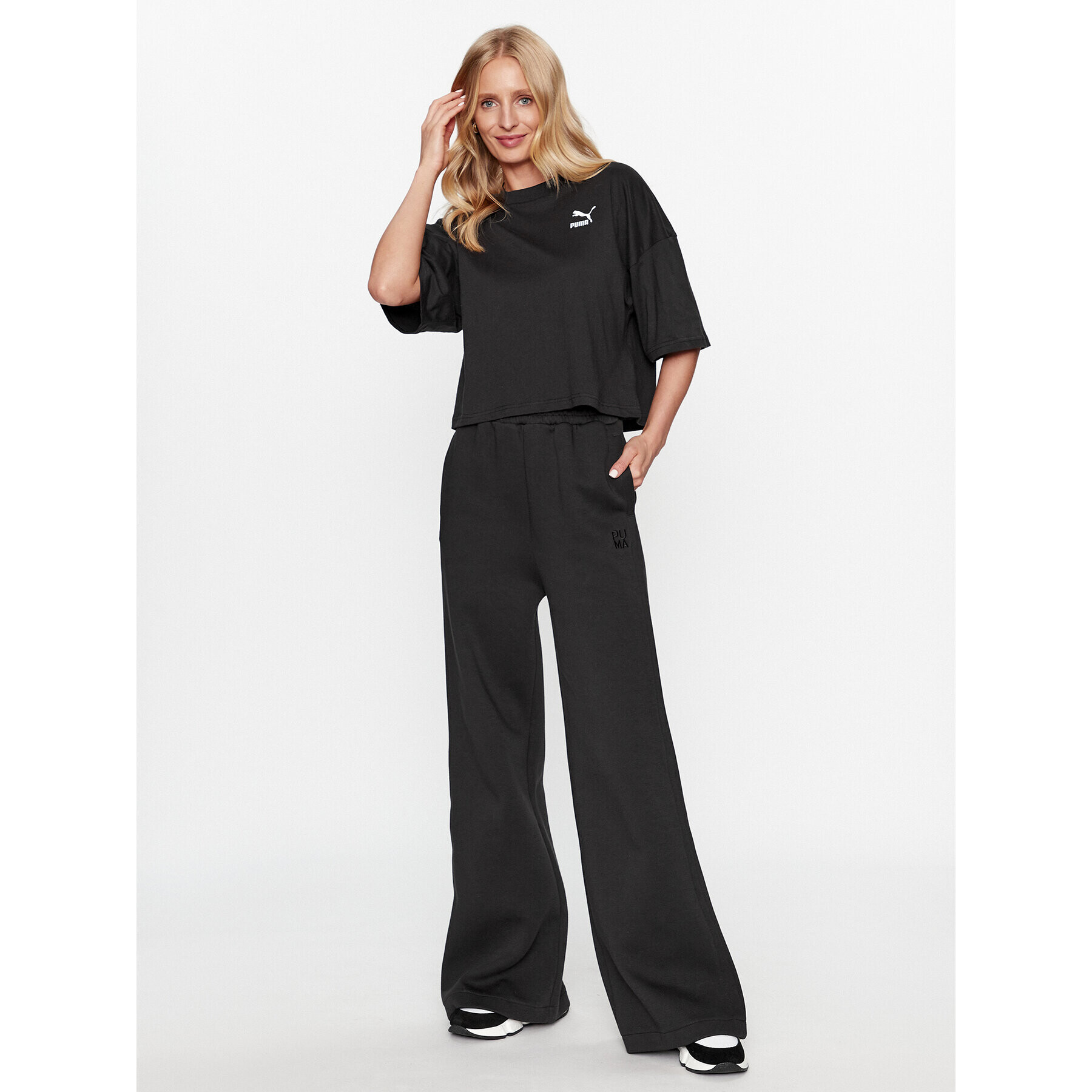 Puma Тишърт Classics 621381 Черен Oversize - Pepit.bg