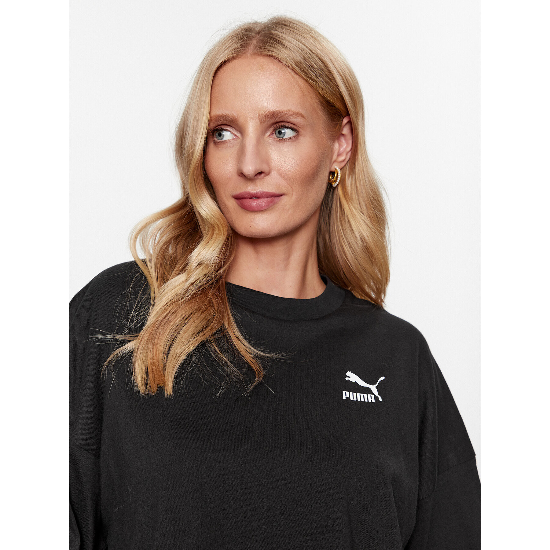 Puma Тишърт Classics 621381 Черен Oversize - Pepit.bg