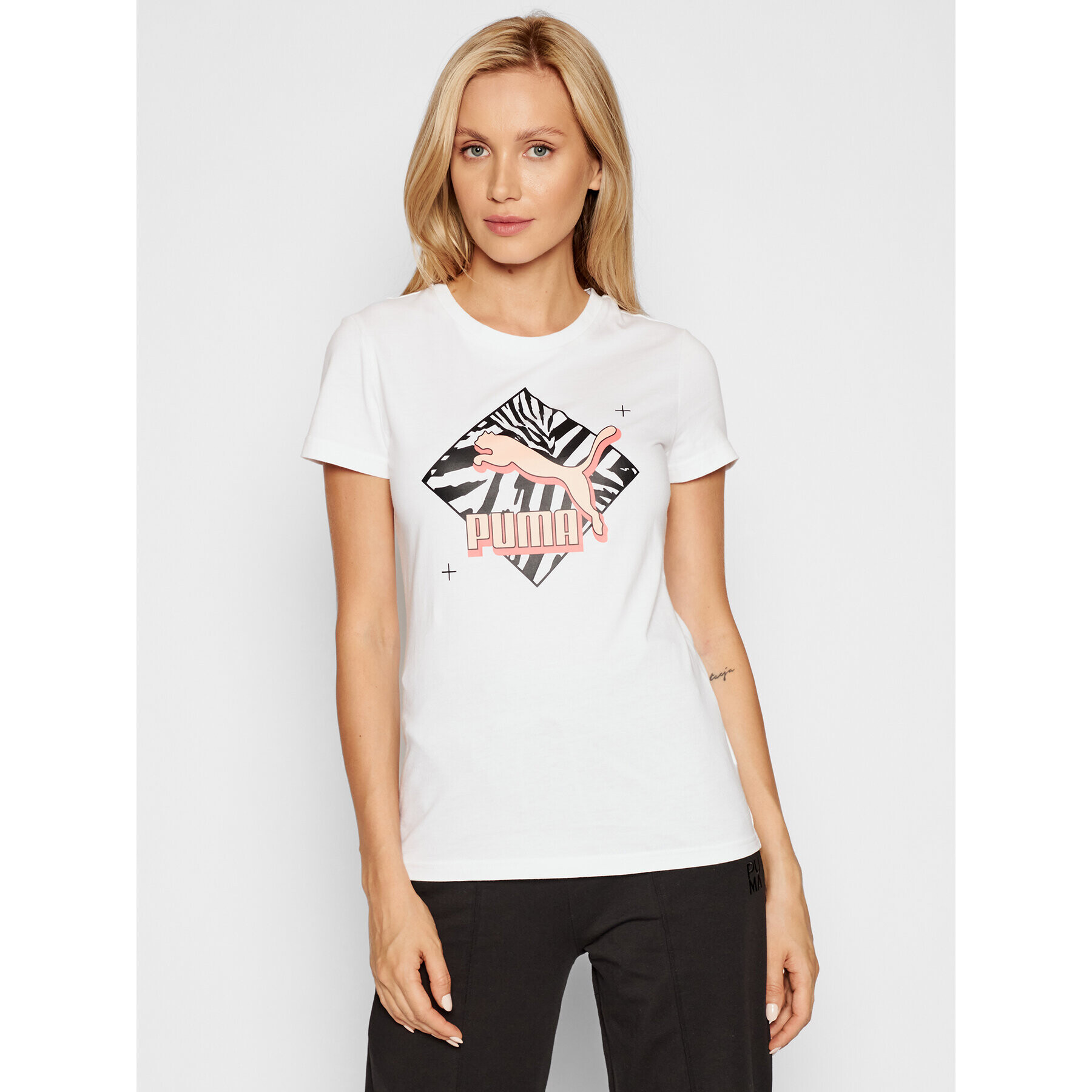 Puma Тишърт Classics Graphics 599617 Бял Regular Fit - Pepit.bg