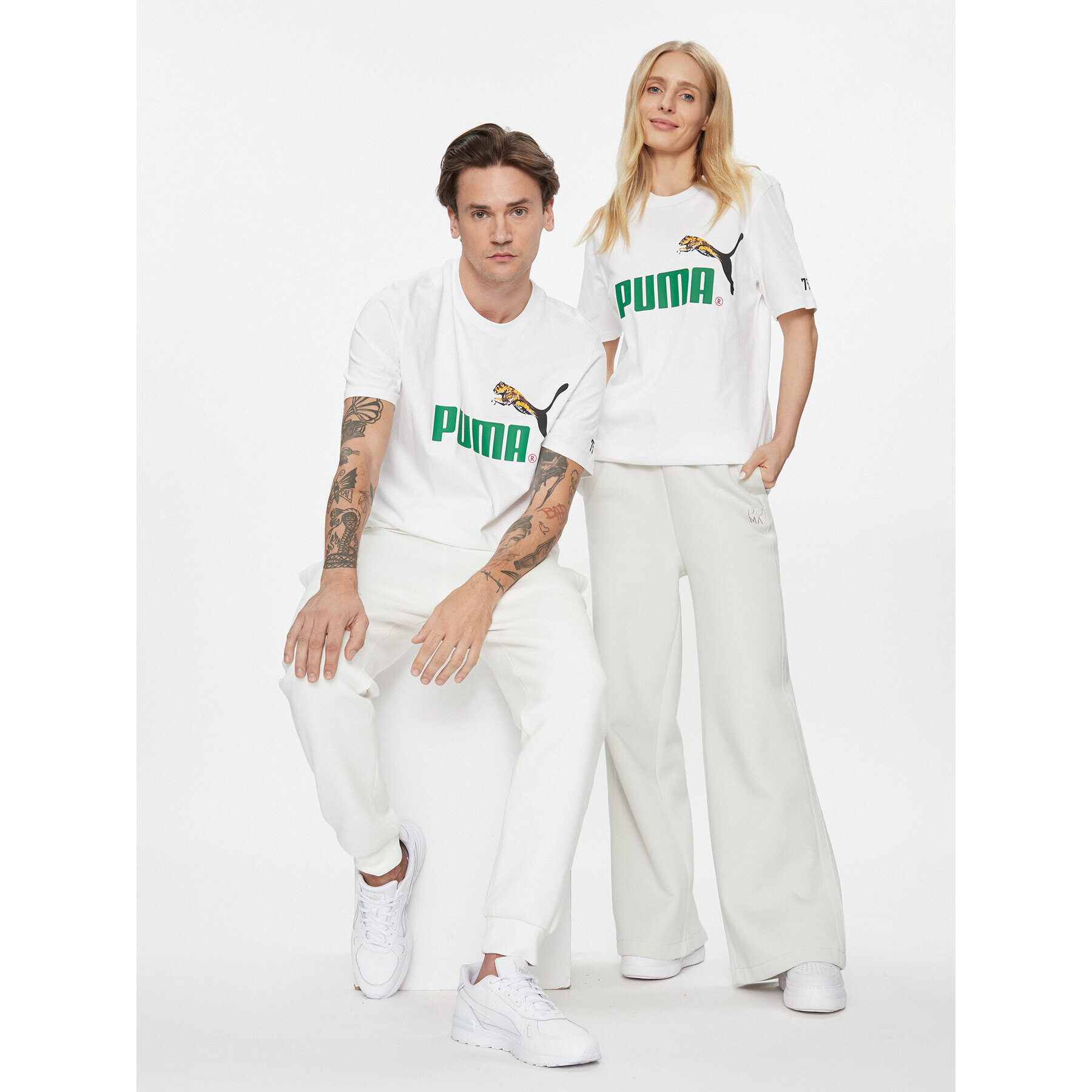 Puma Тишърт Classics No.1 Logo Celebration 622182 Бял Regular Fit - Pepit.bg