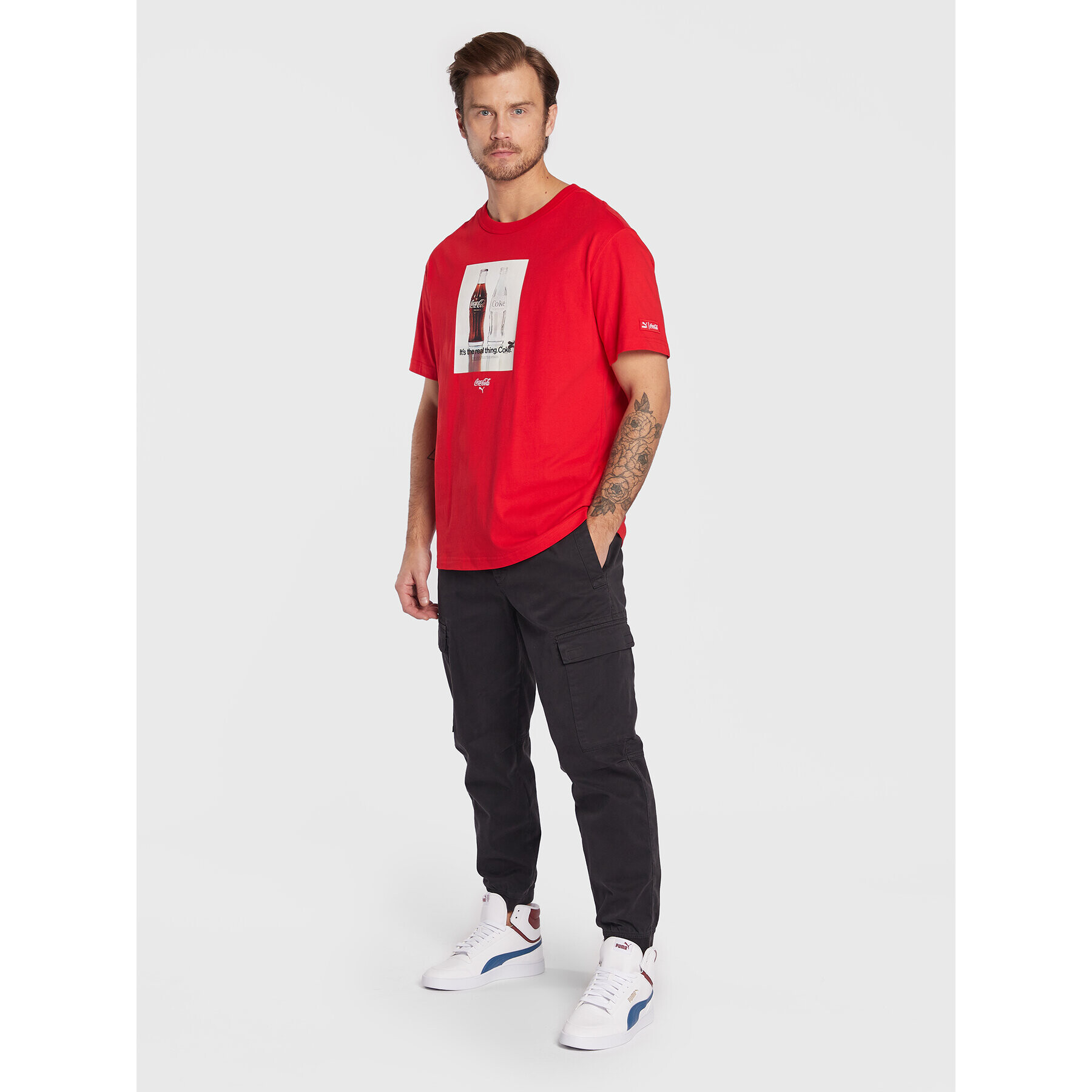 Puma Тишърт COCA-COLA 536159 Червен Regular Fit - Pepit.bg