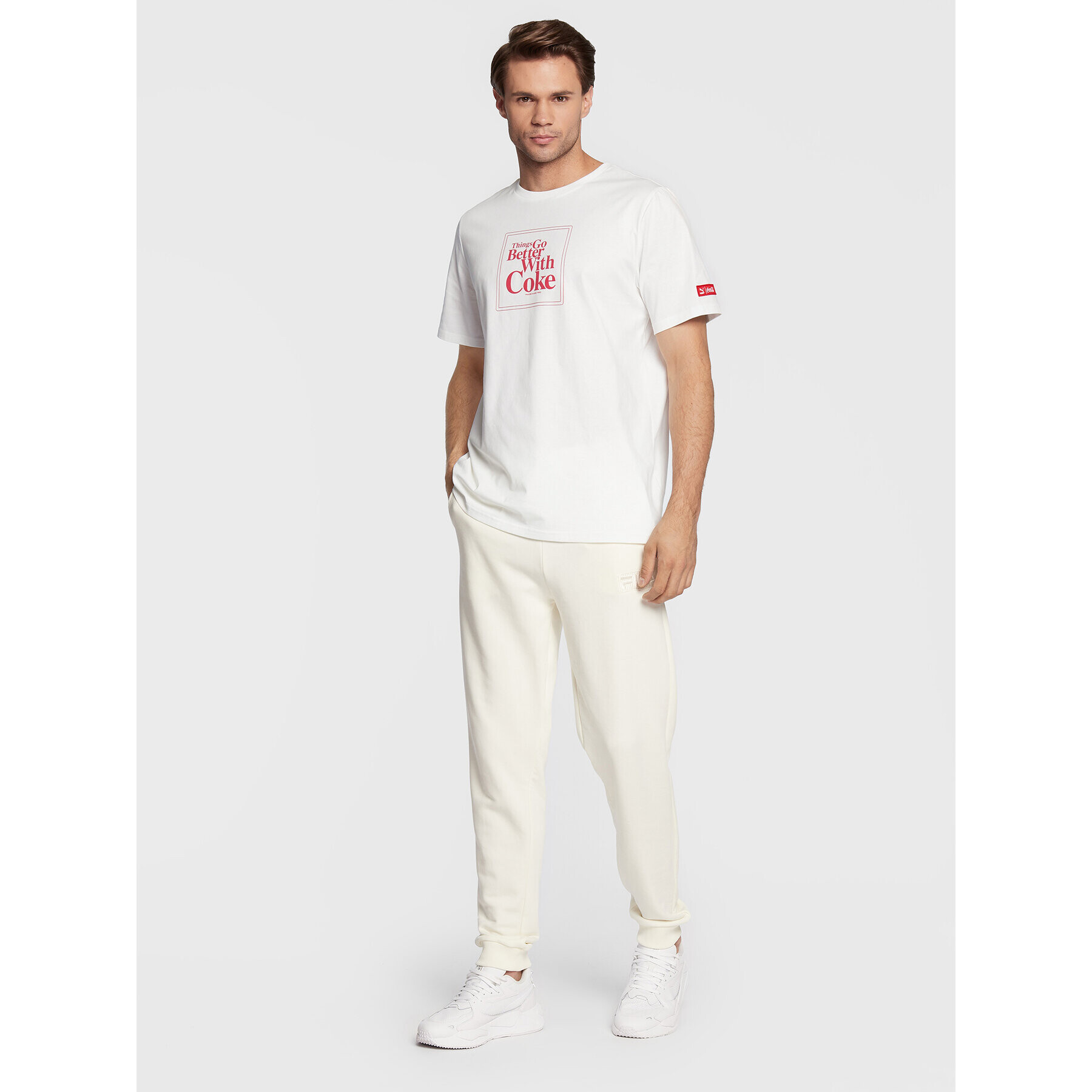 Puma Тишърт COCA-COLA Graphic 536158 Бял Regular Fit - Pepit.bg