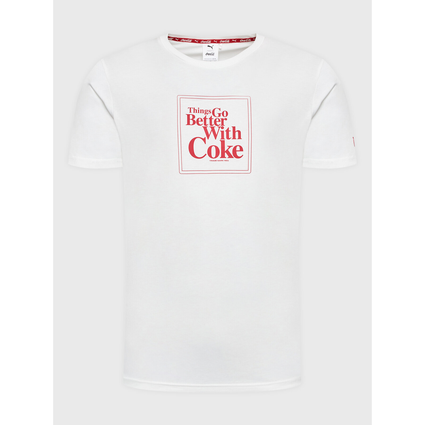Puma Тишърт COCA-COLA Graphic 536158 Бял Regular Fit - Pepit.bg