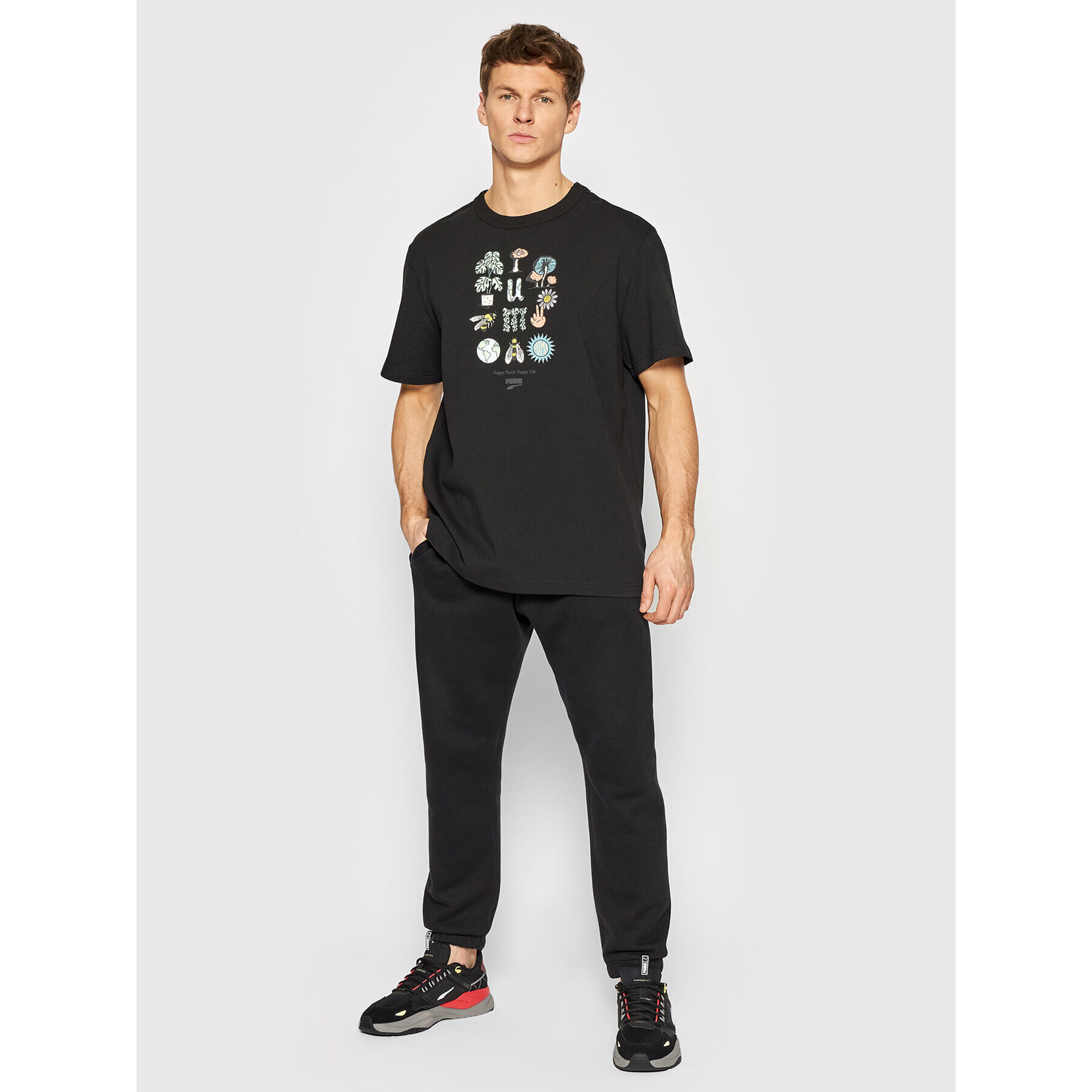 Puma Тишърт Downtown Graphic 533673 Черен Regular Fit - Pepit.bg