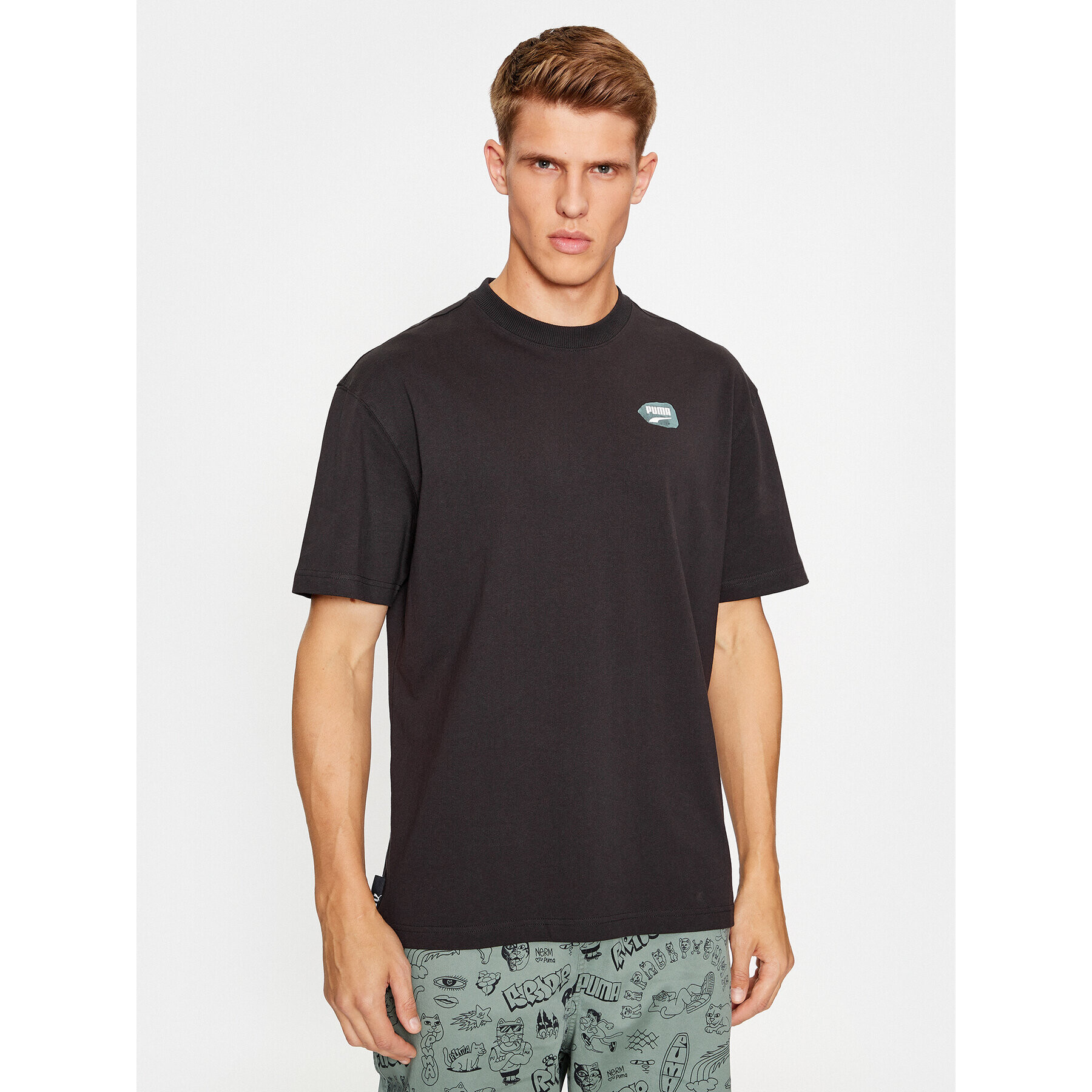 Puma Тишърт Downtown Graphic 621269 Черен Regular Fit - Pepit.bg