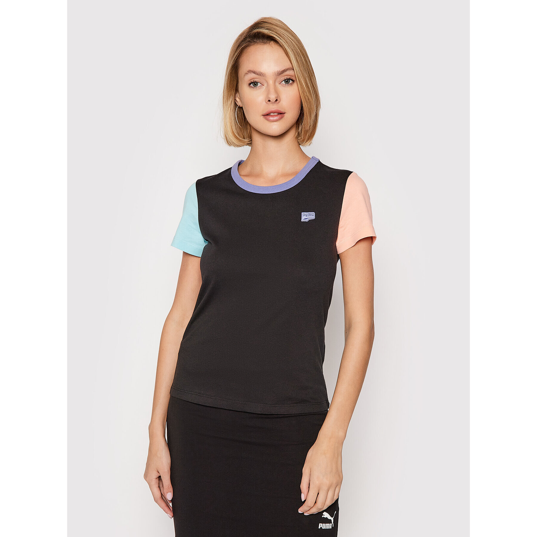 Puma Тишърт Downtown Small Logo 599657 Черен Regular Fit - Pepit.bg