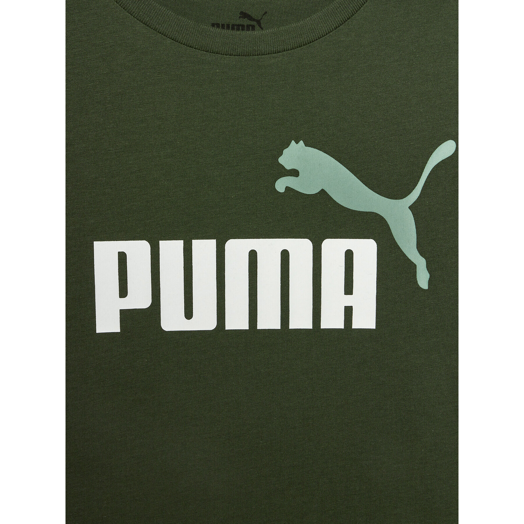 Puma Тишърт Ess+ 2 Col Logo 586985 Зелен Regular Fit - Pepit.bg