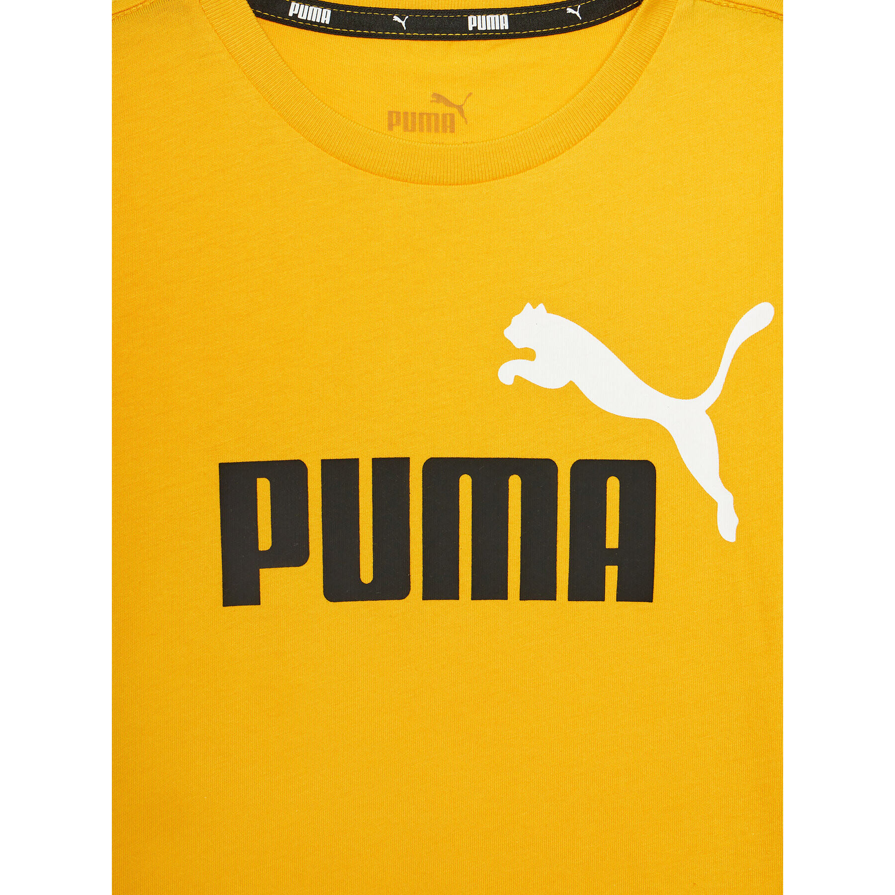 Puma Тишърт Ess+ 2 Col Logo 586985 Жълт Regular Fit - Pepit.bg