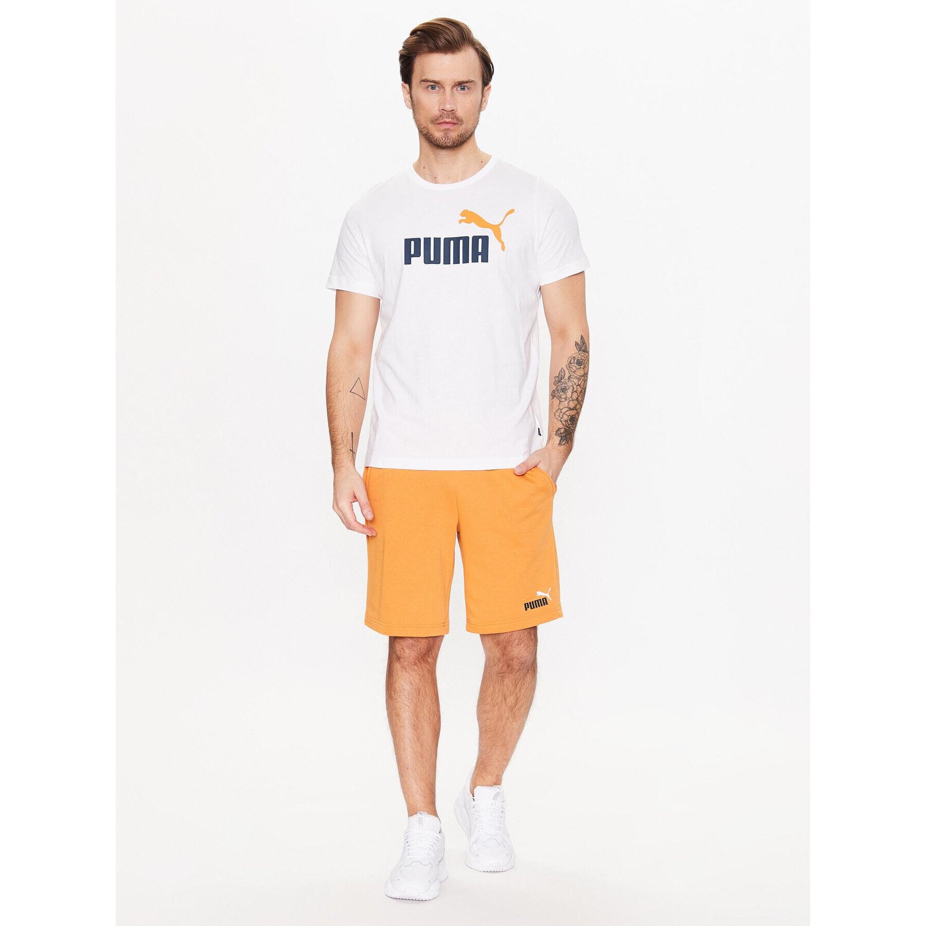 Puma Тишърт Ess 586759 Бял Regular Fit - Pepit.bg