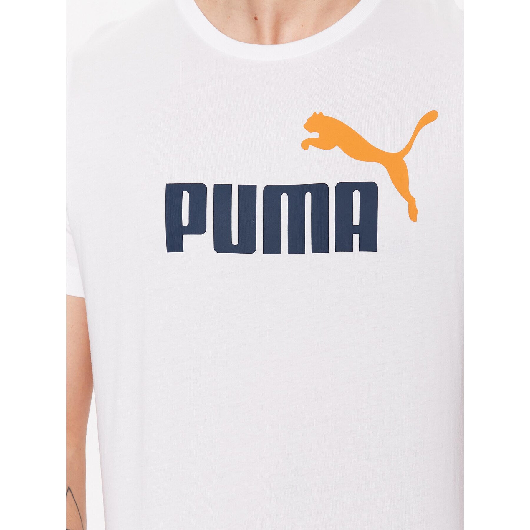 Puma Тишърт Ess 586759 Бял Regular Fit - Pepit.bg