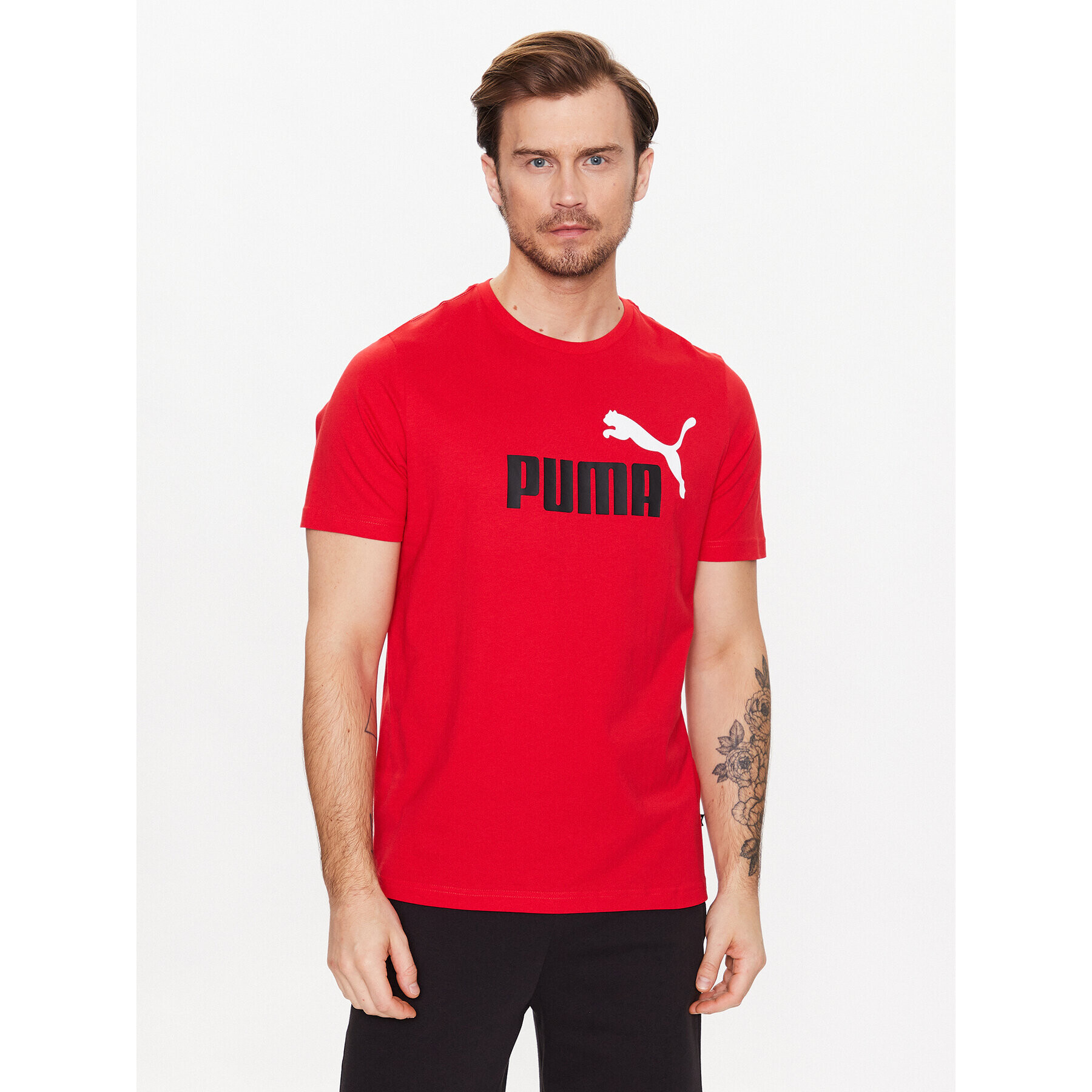 Puma Тишърт Ess 586759 Червен Regular Fit - Pepit.bg