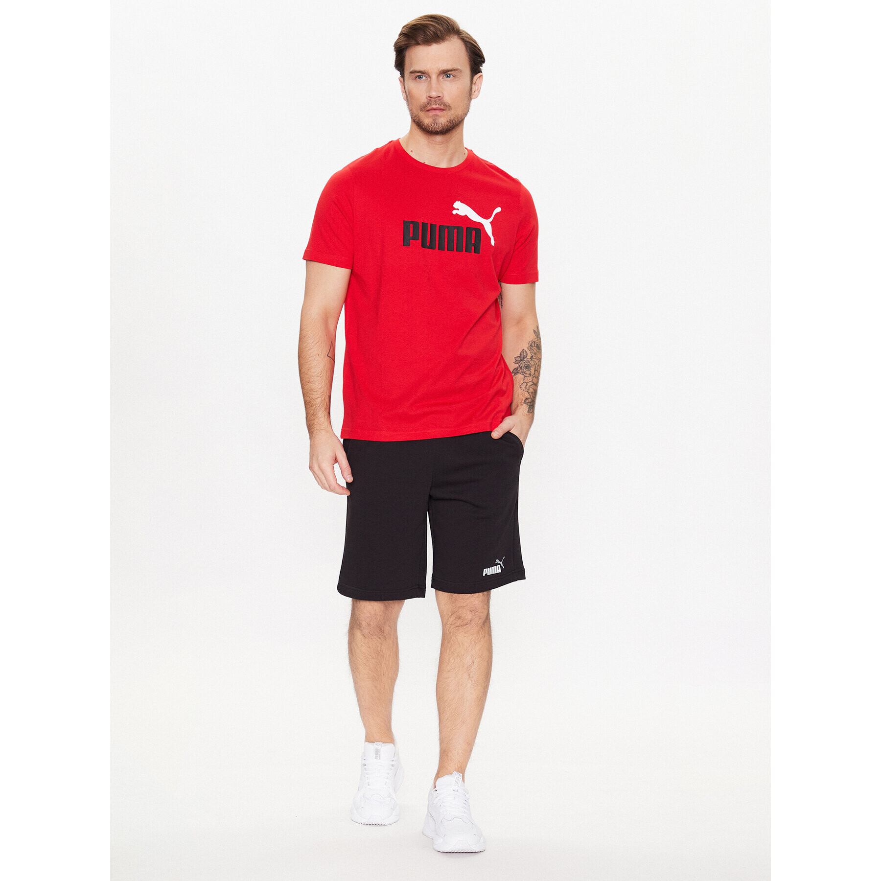 Puma Тишърт Ess 586759 Червен Regular Fit - Pepit.bg