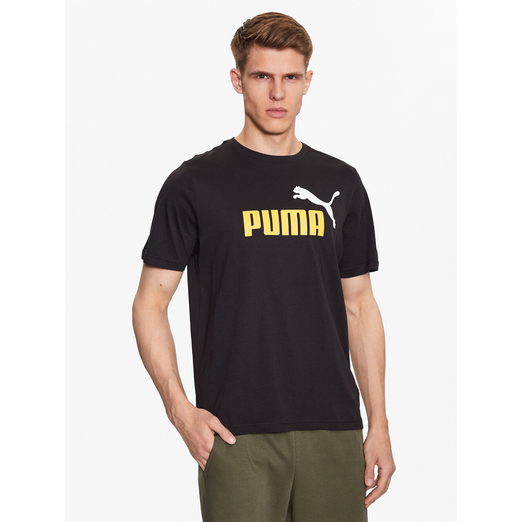 Puma Тишърт Essentials+ 2 Col Logo 586759 Черен Regular Fit - Pepit.bg