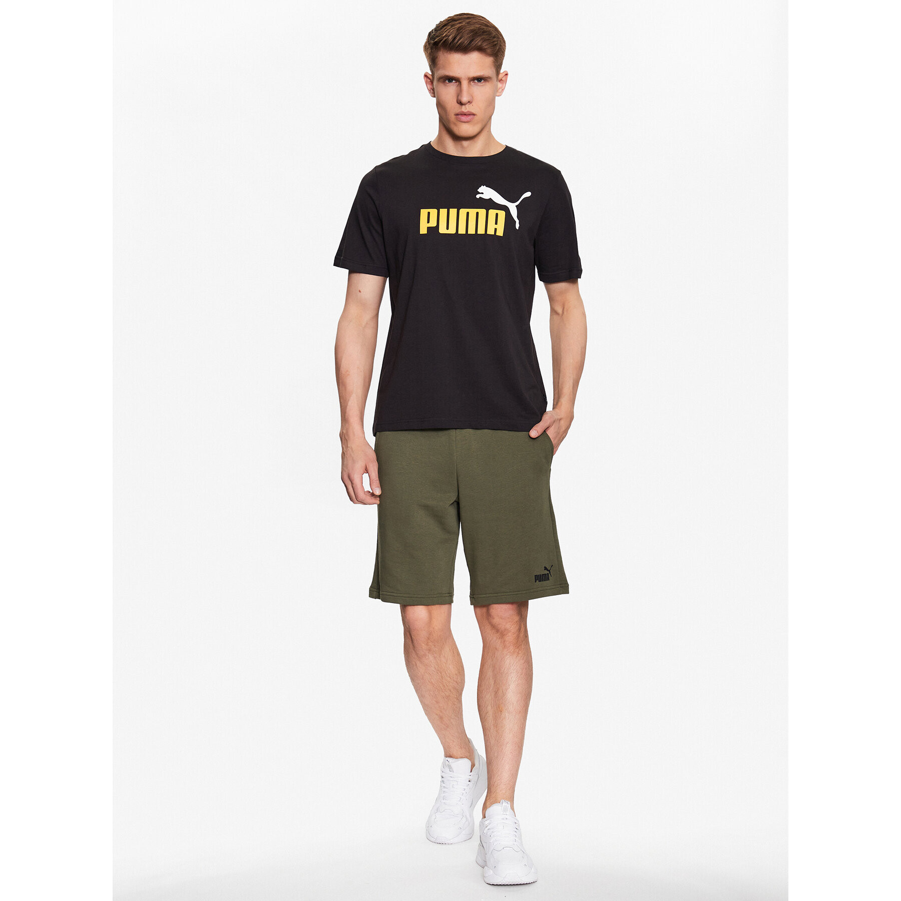 Puma Тишърт Essentials+ 2 Col Logo 586759 Черен Regular Fit - Pepit.bg