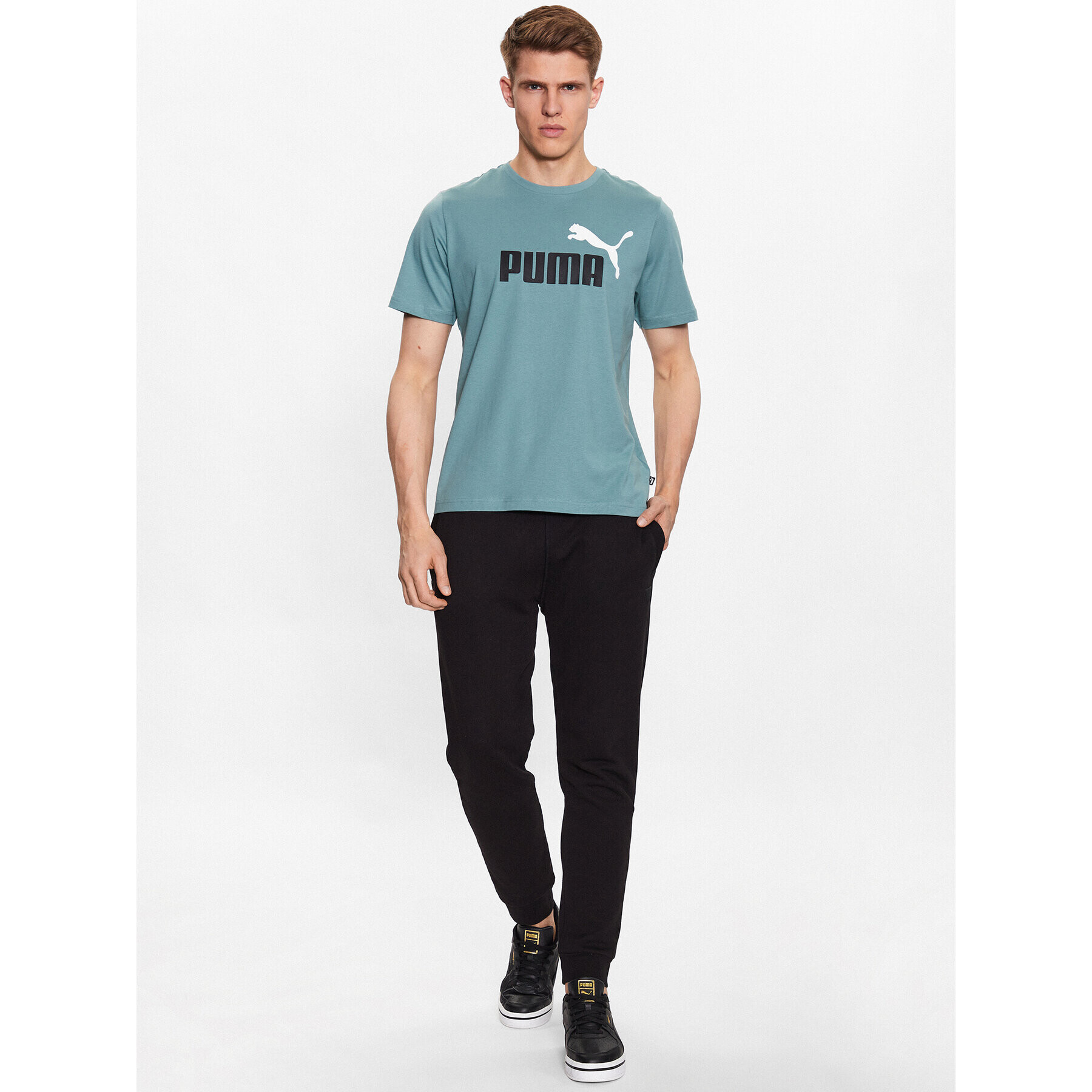 Puma Тишърт Essentials+ 2 Col Logo 586759 Зелен Regular Fit - Pepit.bg