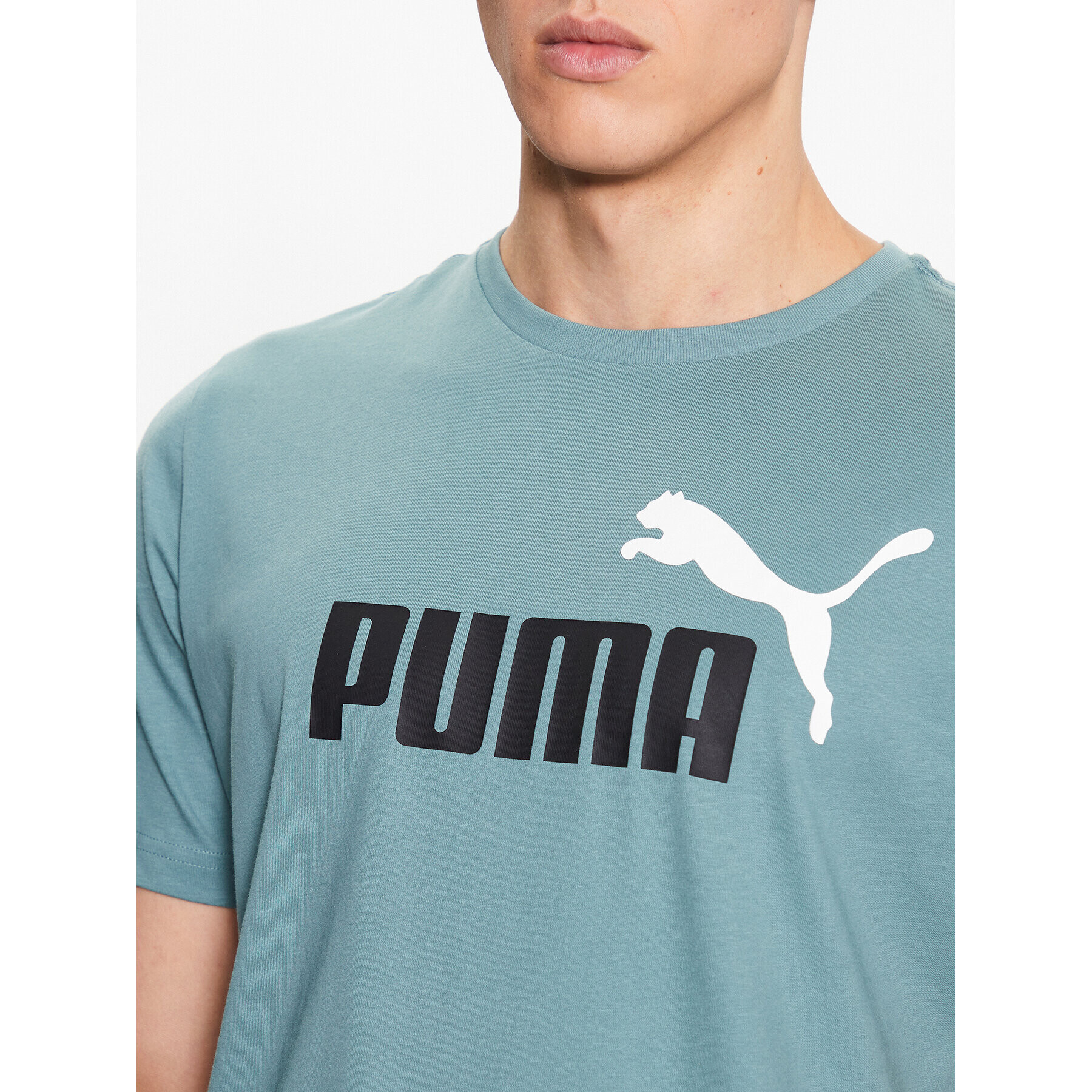 Puma Тишърт Essentials+ 2 Col Logo 586759 Зелен Regular Fit - Pepit.bg