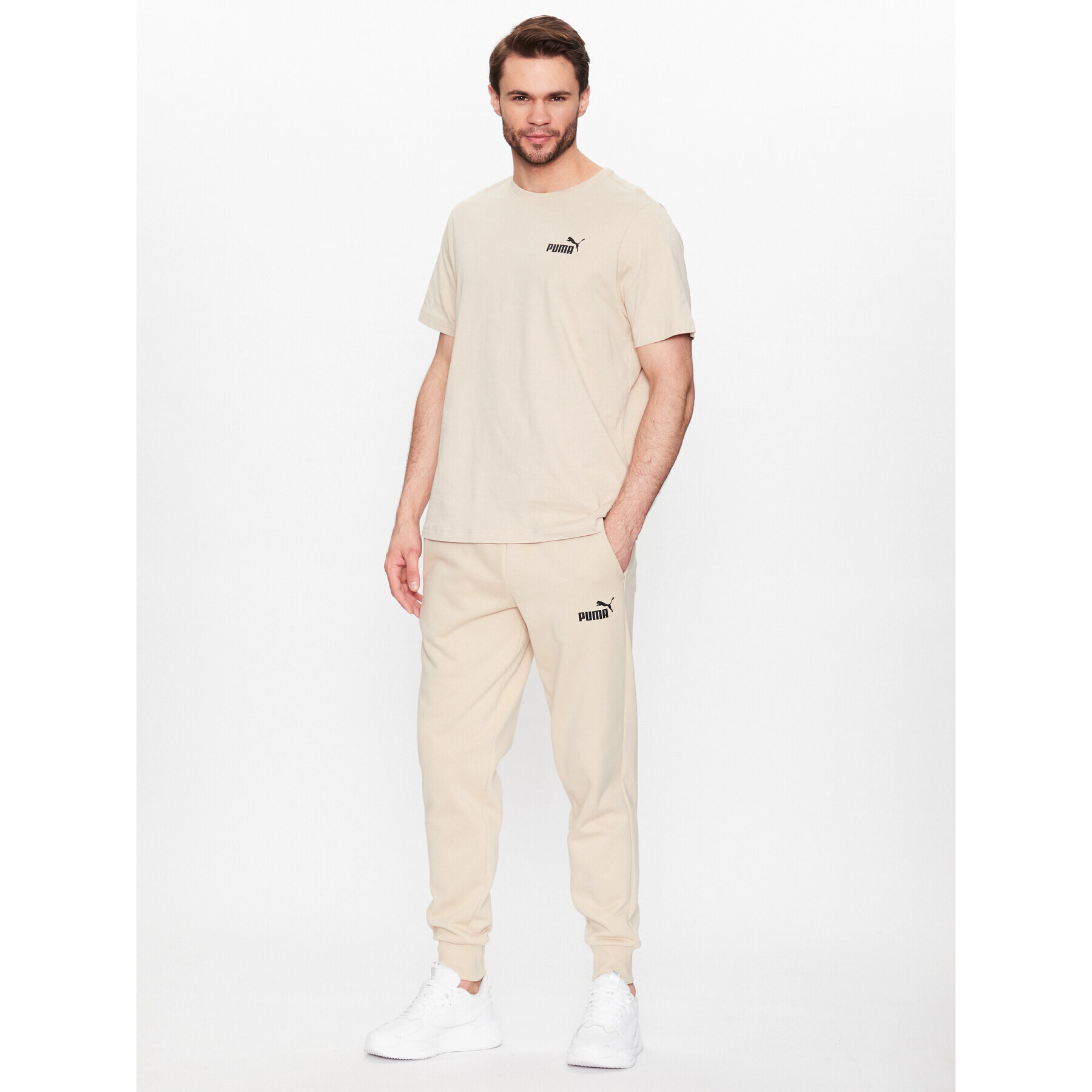 Puma Тишърт Essentials 586669 Бежов Regular Fit - Pepit.bg