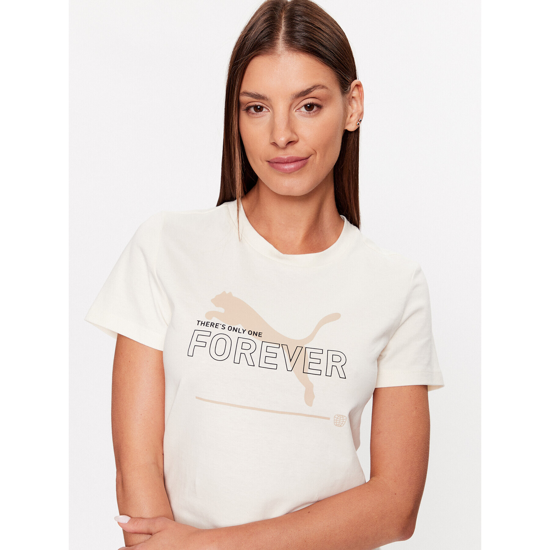 Puma Тишърт Essentials Better 673301 Екрю Regular Fit - Pepit.bg