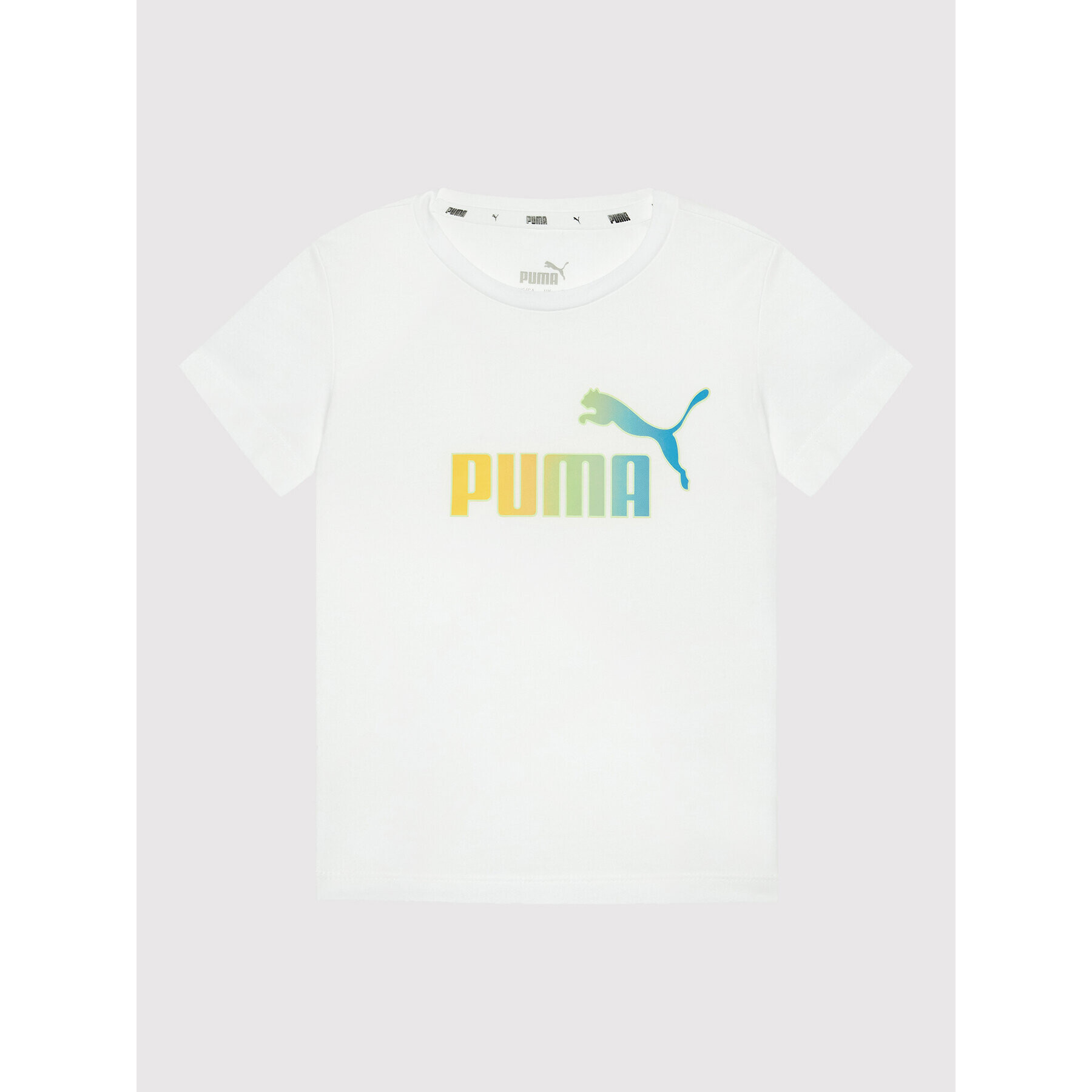 Puma Тишърт Essentials+ Bleach Logo 846954 Бял Regular Fit - Pepit.bg