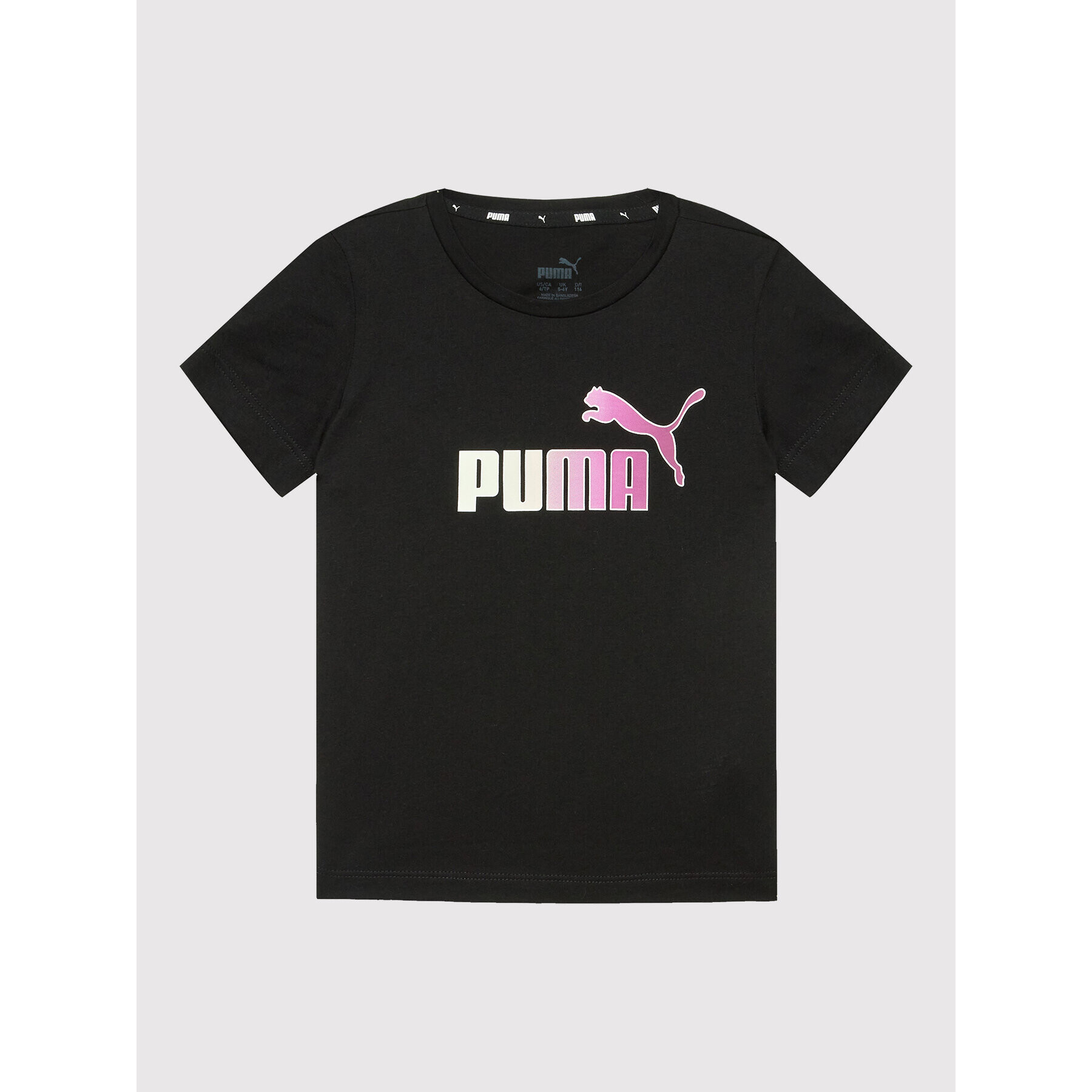 Puma Тишърт Essentials+ Bleach Logo 846954 Черен Regular Fit - Pepit.bg