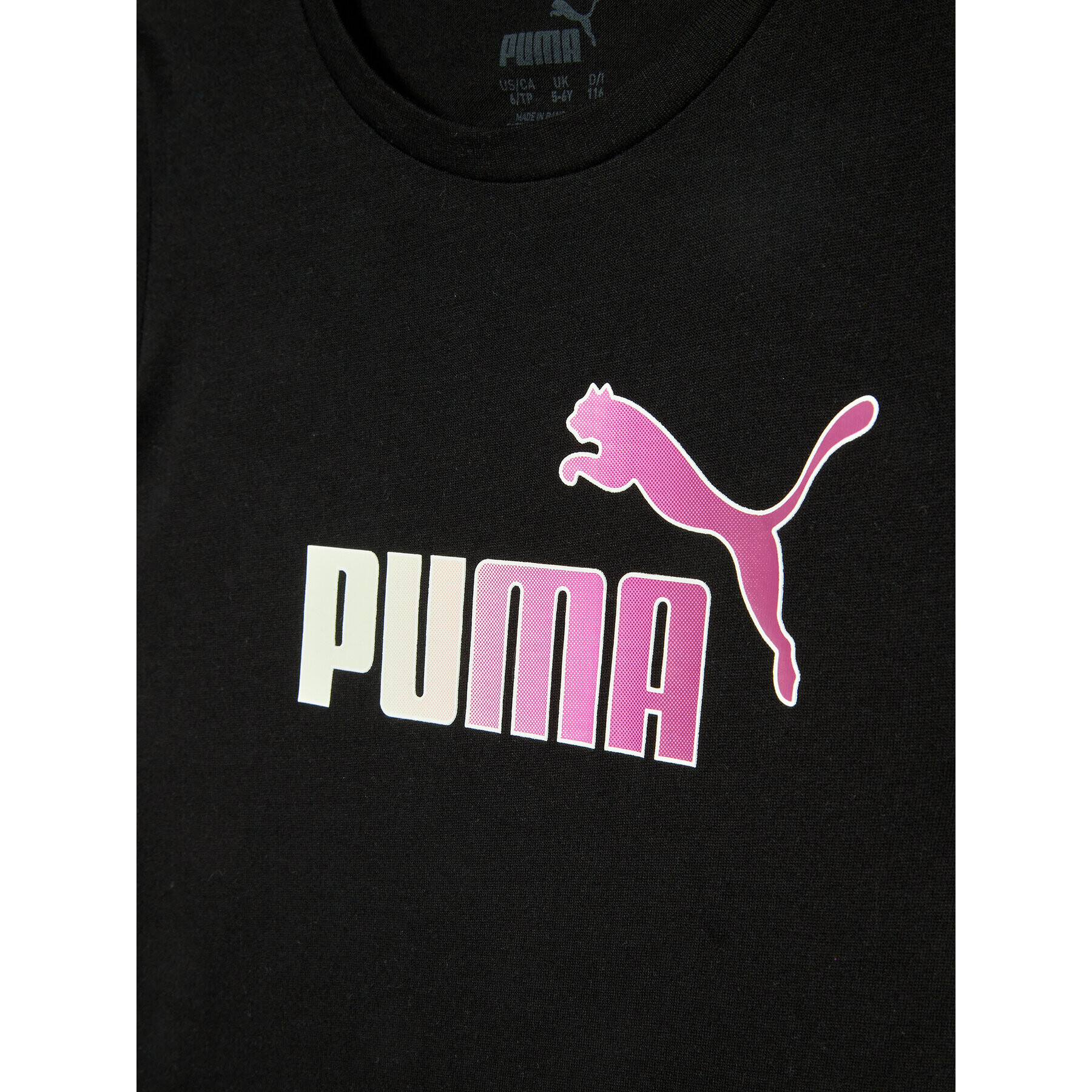 Puma Тишърт Essentials+ Bleach Logo 846954 Черен Regular Fit - Pepit.bg