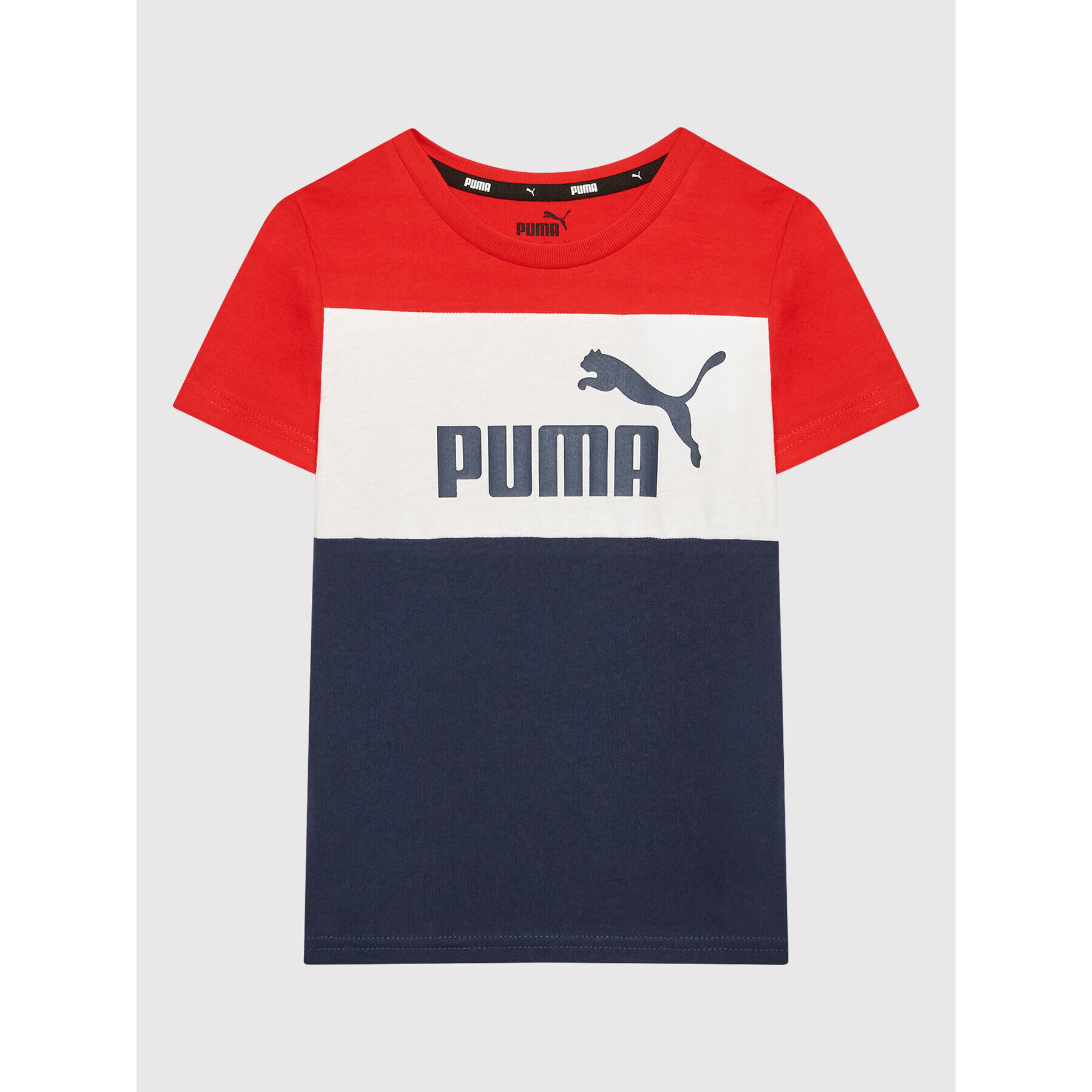 Puma Тишърт Essentials+ Colour Blocked 846127 Червен Regular Fit - Pepit.bg