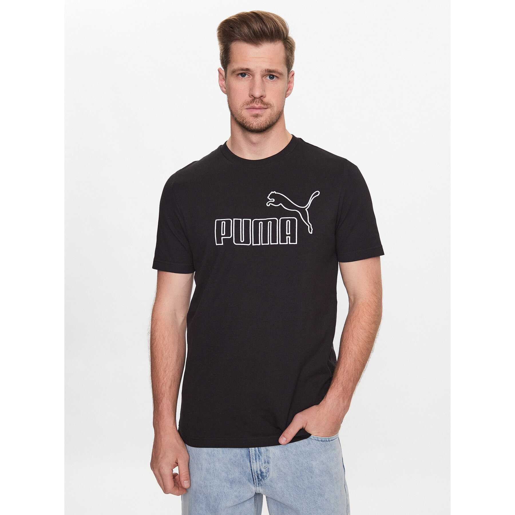 Puma Тишърт Essentials Elevated 673385 Черен Regular Fit - Pepit.bg