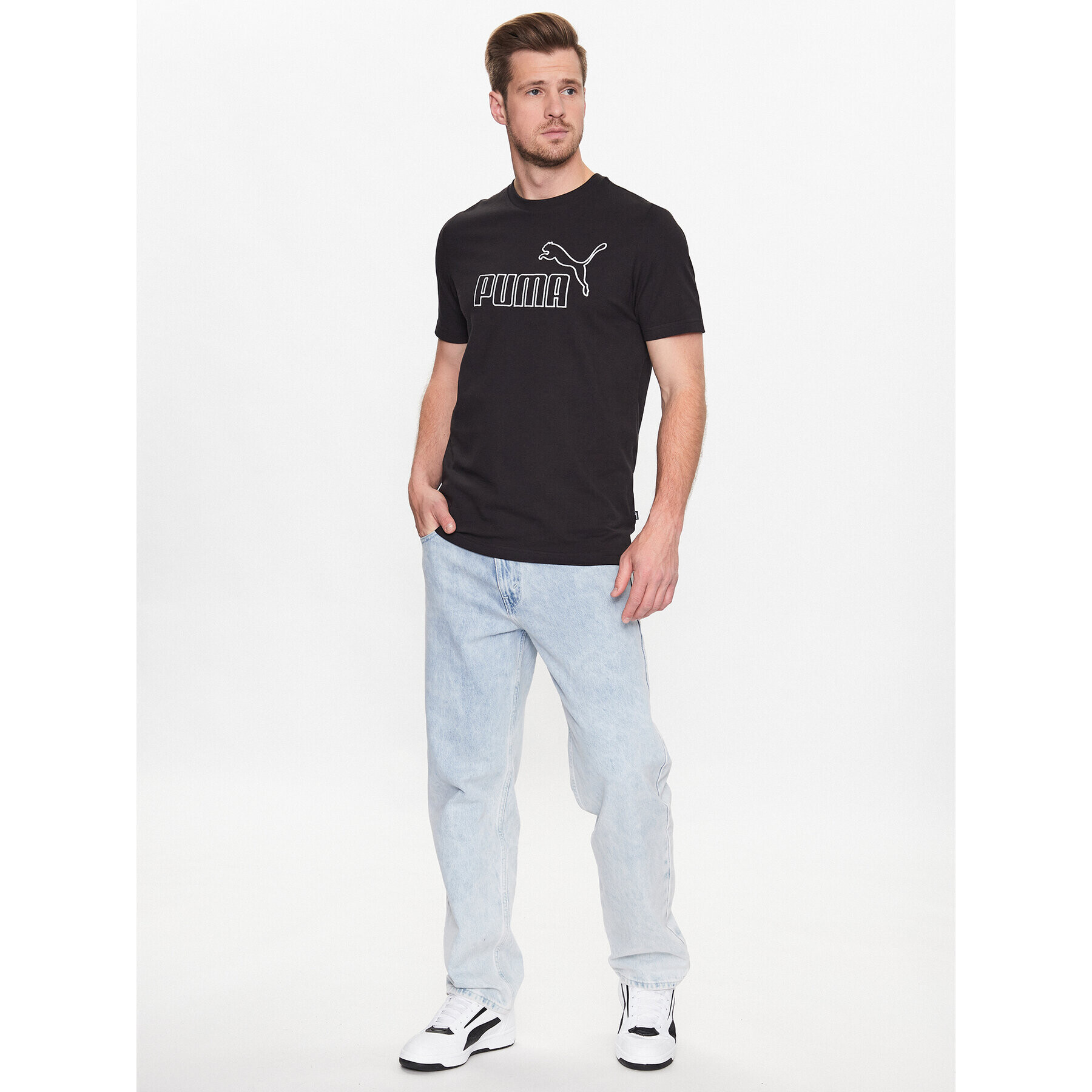 Puma Тишърт Essentials Elevated 673385 Черен Regular Fit - Pepit.bg
