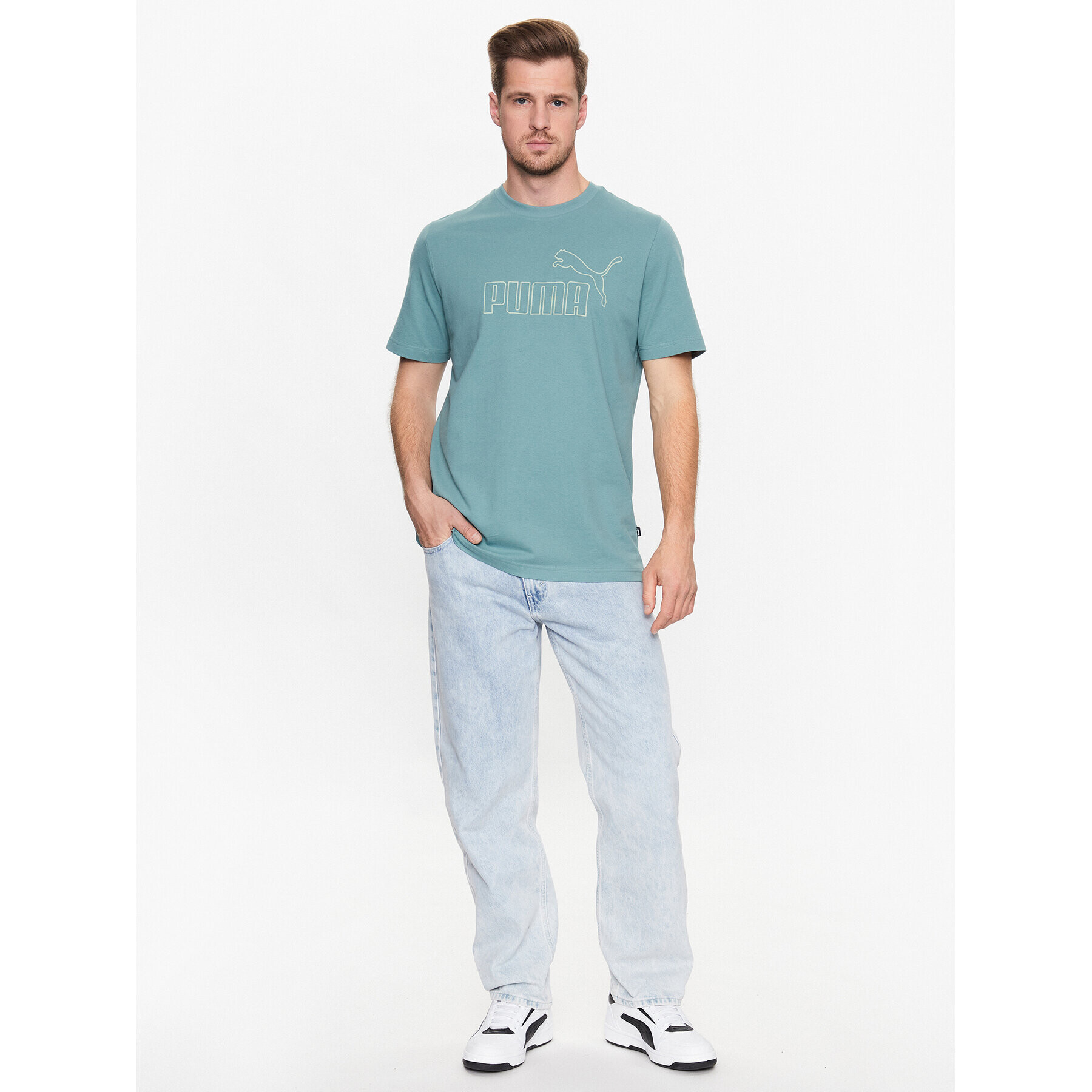 Puma Тишърт Essentials Elevated 673385 Зелен Regular Fit - Pepit.bg