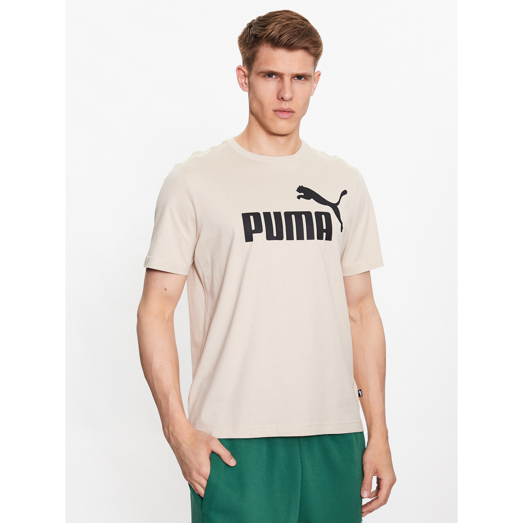 Puma Тишърт Essentials Logo 586667 Бежов Regular Fit - Pepit.bg