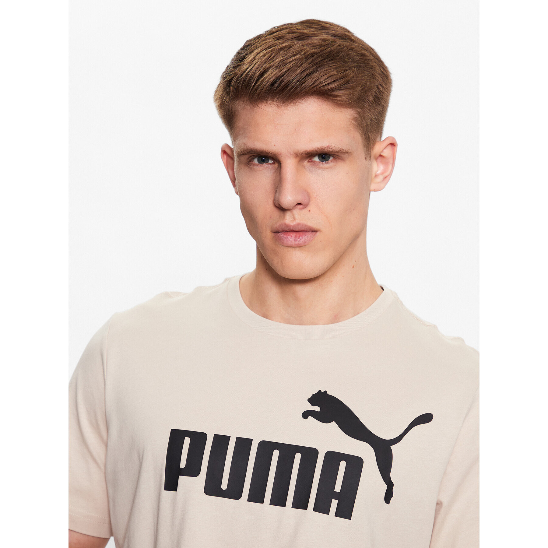 Puma Тишърт Essentials Logo 586667 Бежов Regular Fit - Pepit.bg