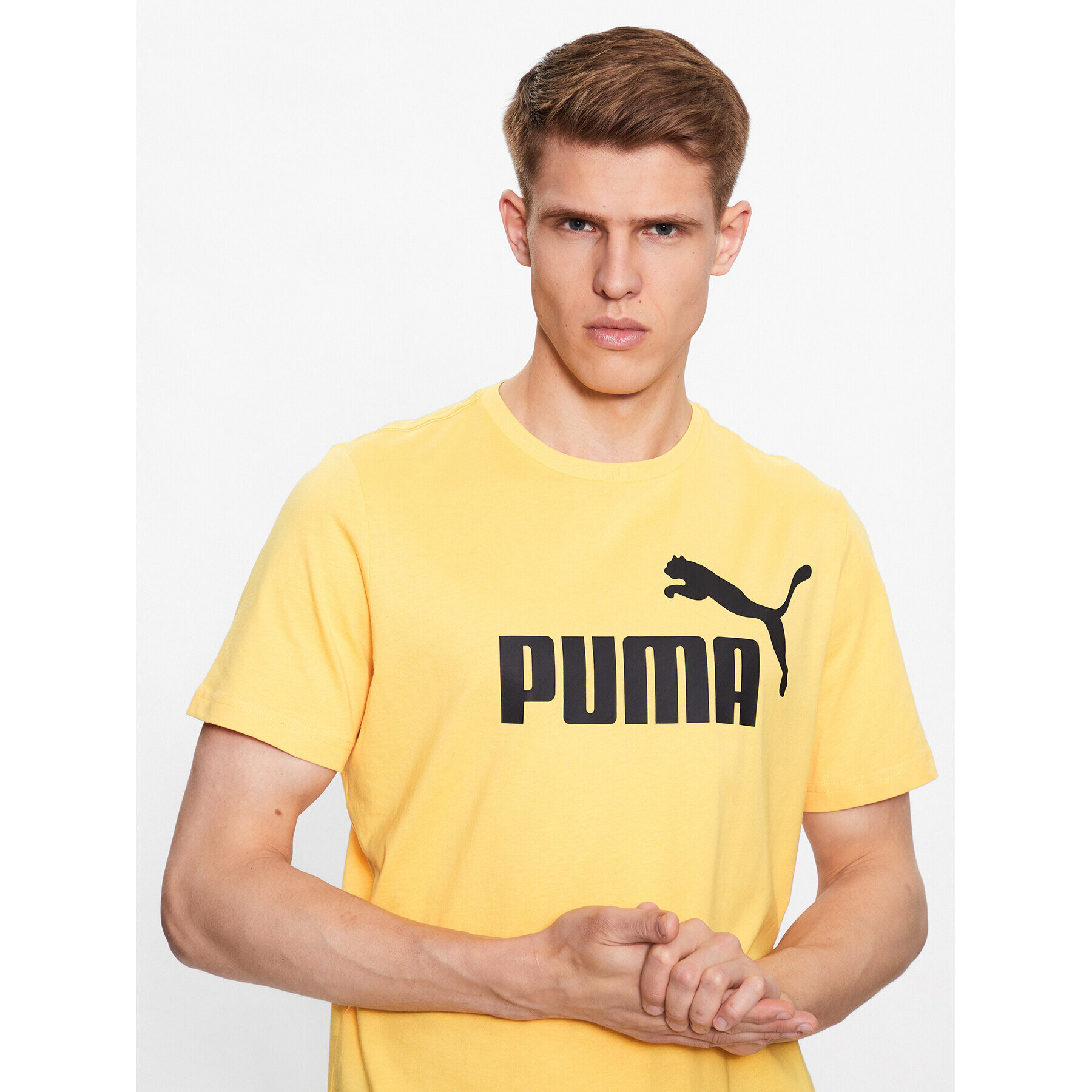 Puma Тишърт Essentials Logo 586667 Жълт Regular Fit - Pepit.bg