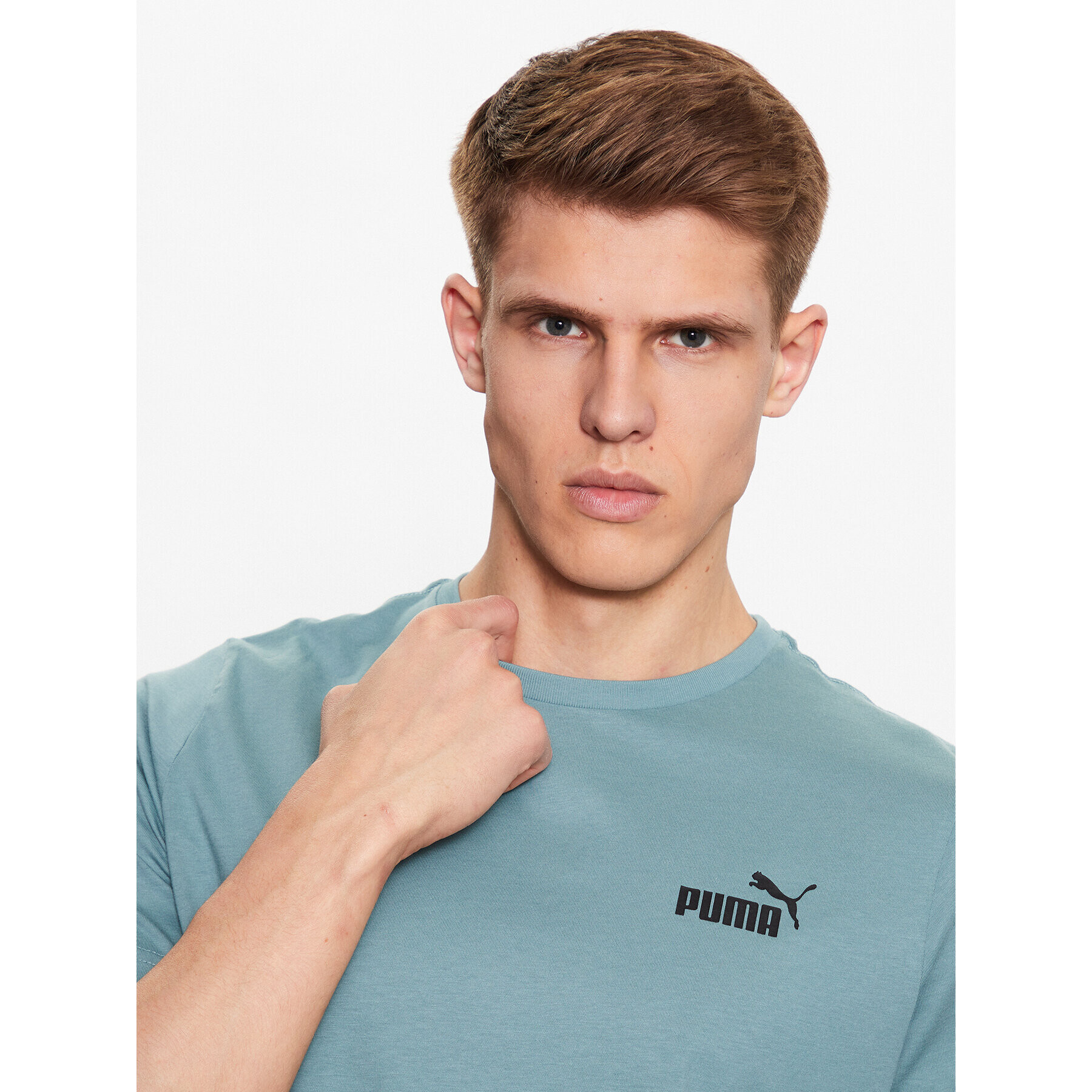 Puma Тишърт Essentials Small Logo 586669 Зелен Regular Fit - Pepit.bg