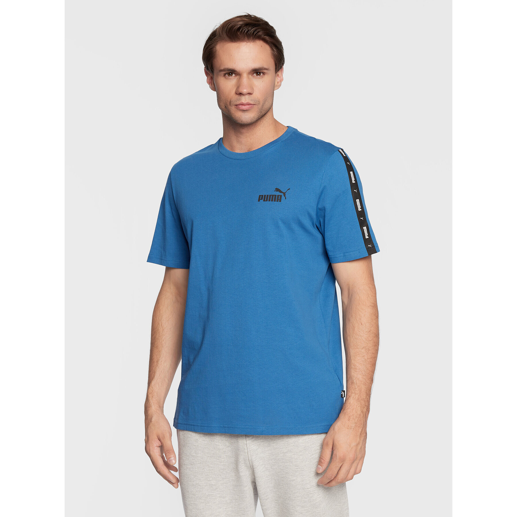 Puma Тишърт Essentials+ Tape 847382 Син Regular Fit - Pepit.bg