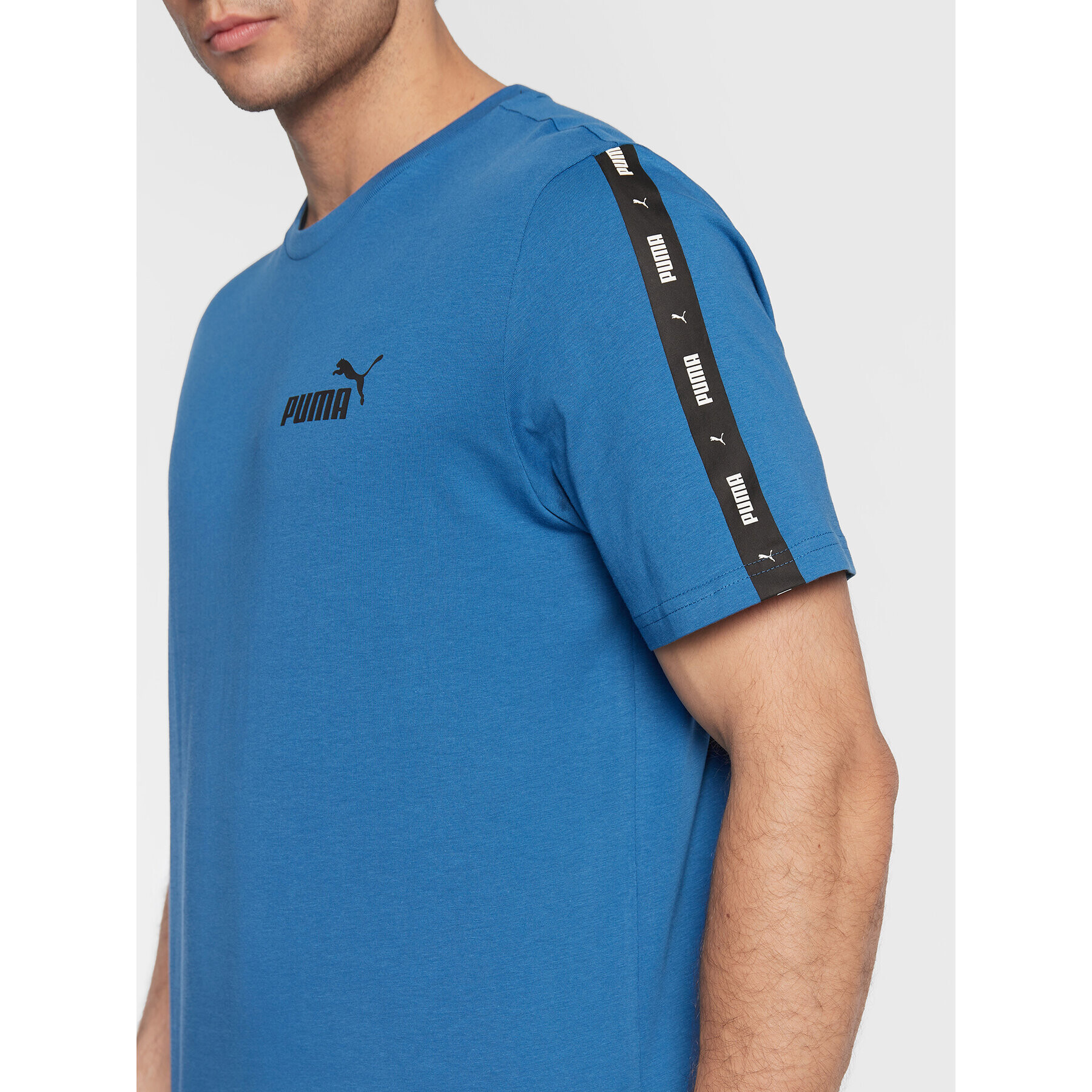 Puma Тишърт Essentials+ Tape 847382 Син Regular Fit - Pepit.bg
