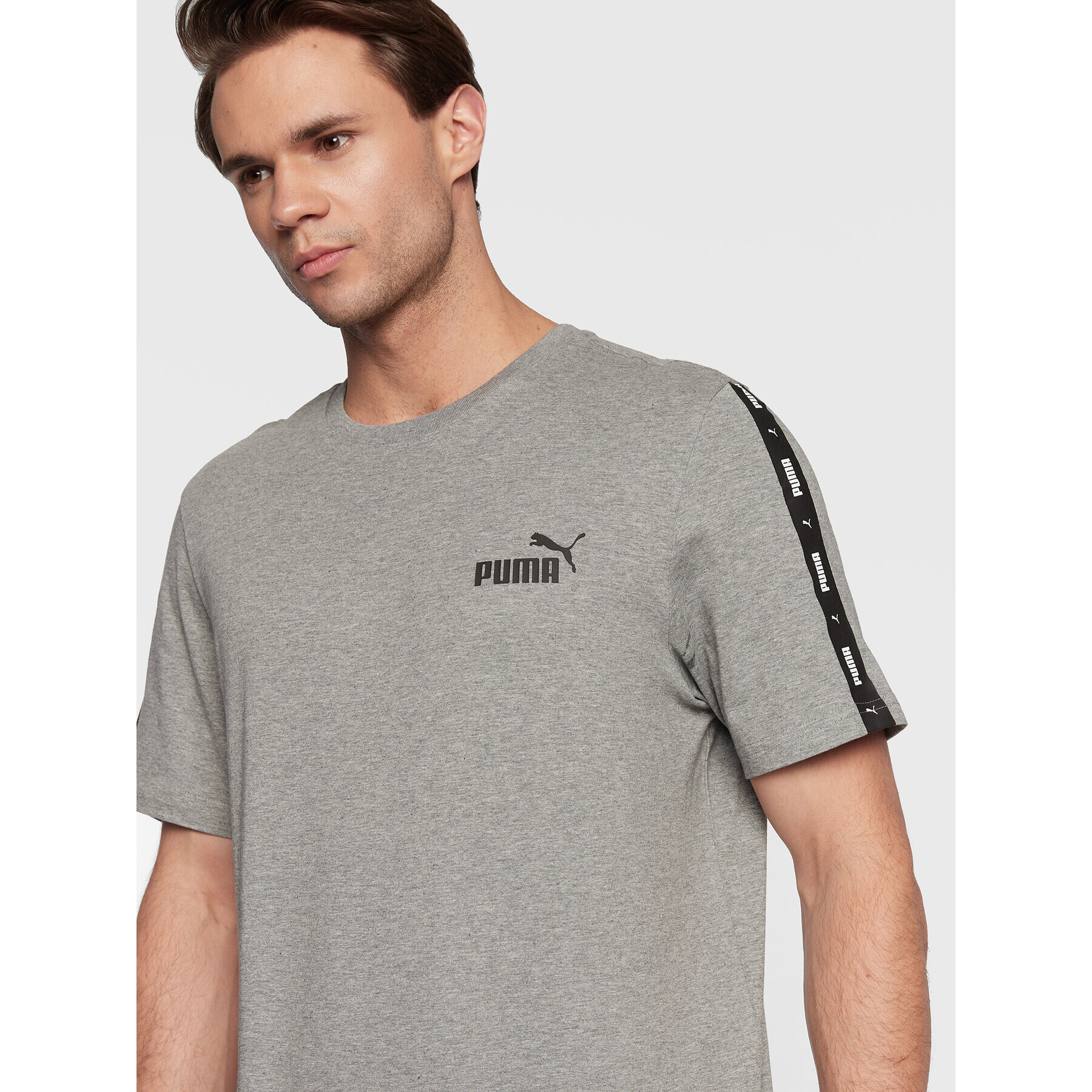 Puma Тишърт Essentials+ Tape 847382 Сив Regular Fit - Pepit.bg