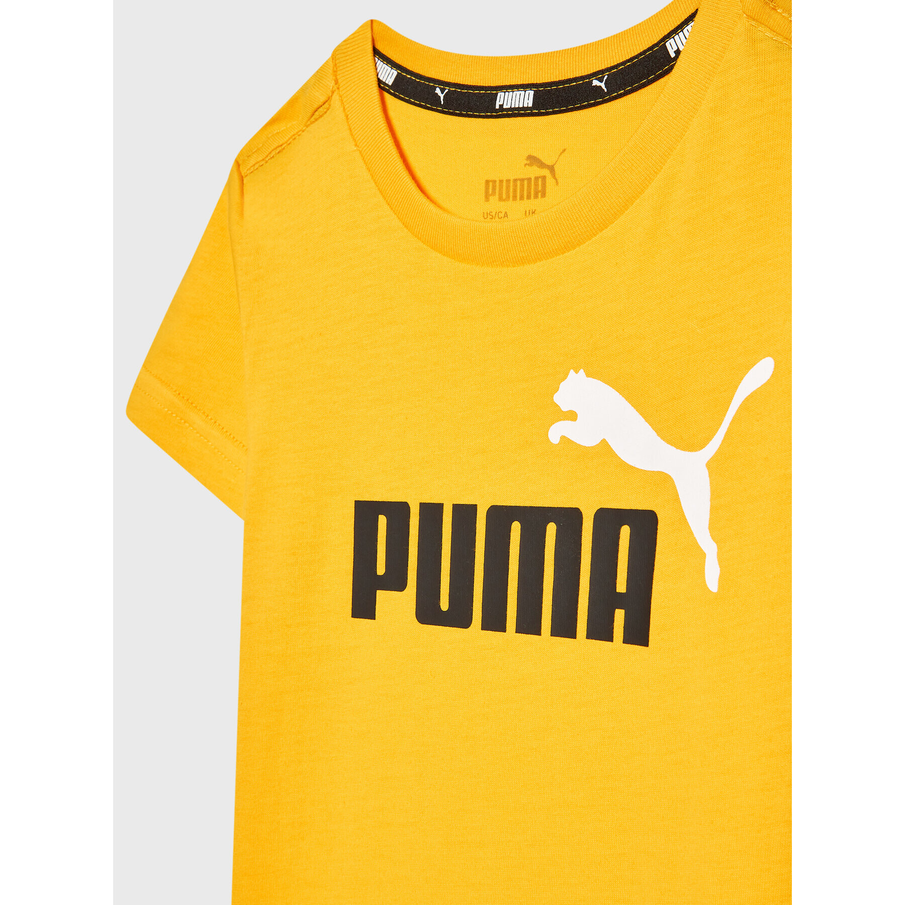 Puma Тишърт Essentials+ Two-Tone Logo 586985 Жълт Regular Fit - Pepit.bg