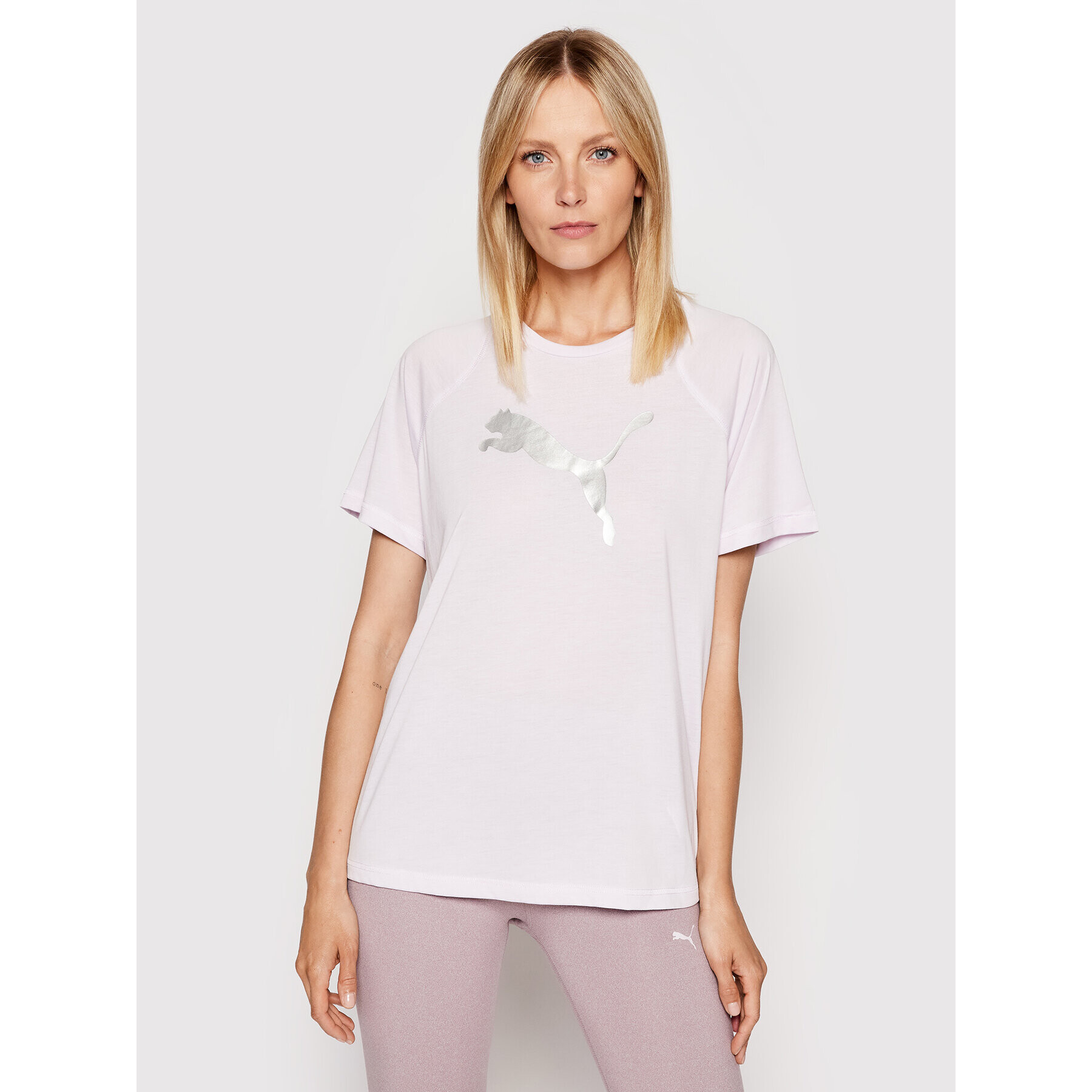 Puma Тишърт Evostripe 847070 Виолетов Relaxed Fit - Pepit.bg