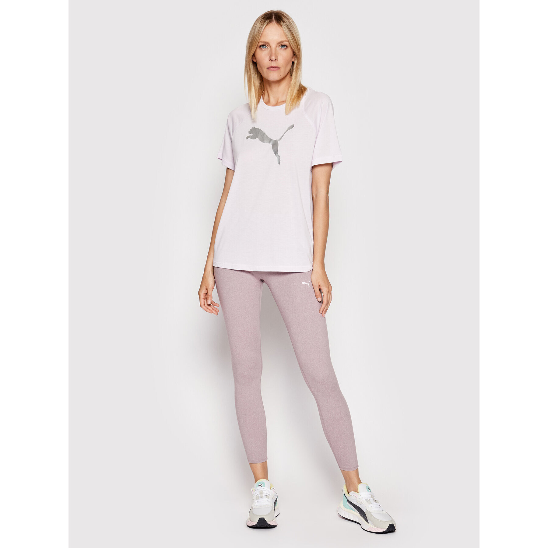 Puma Тишърт Evostripe 847070 Виолетов Relaxed Fit - Pepit.bg