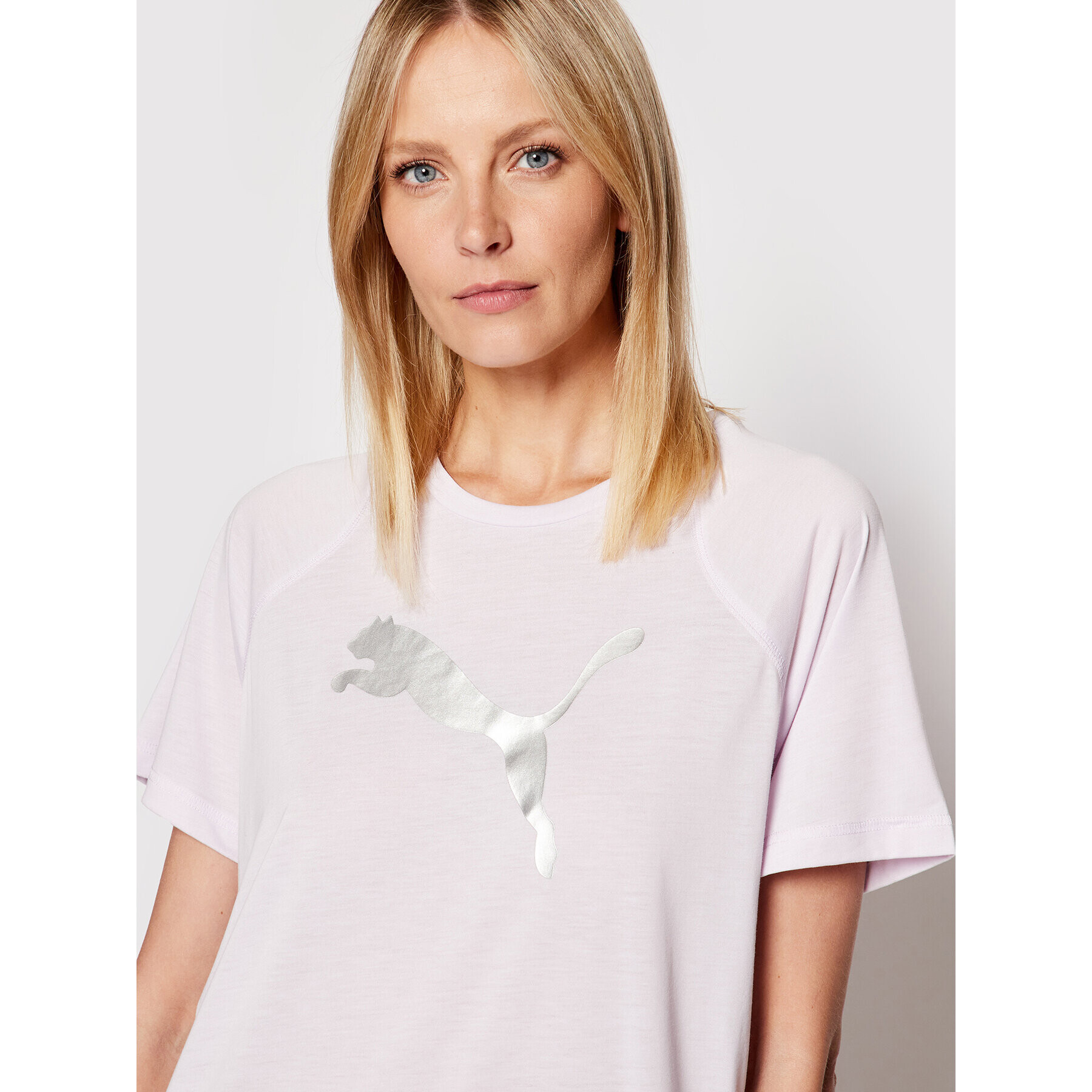 Puma Тишърт Evostripe 847070 Виолетов Relaxed Fit - Pepit.bg
